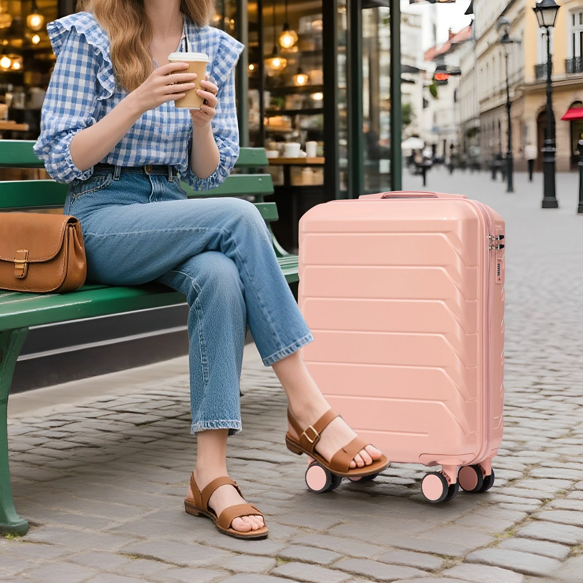 2-Piece ABS Spinner Wheel Luggage Set with Combination Lock - Image 6