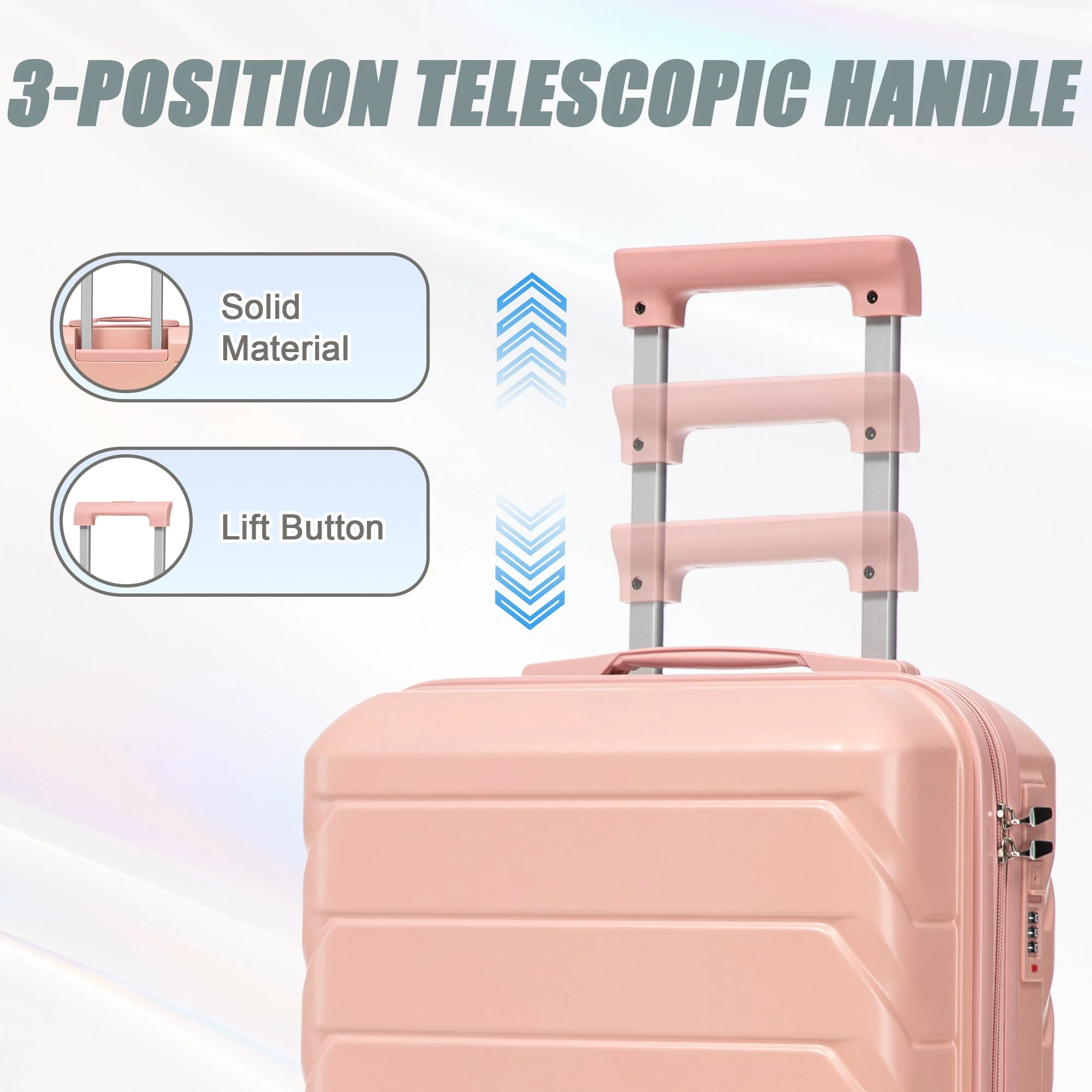 2-Piece ABS Spinner Wheel Luggage Set with Combination Lock - Image 9