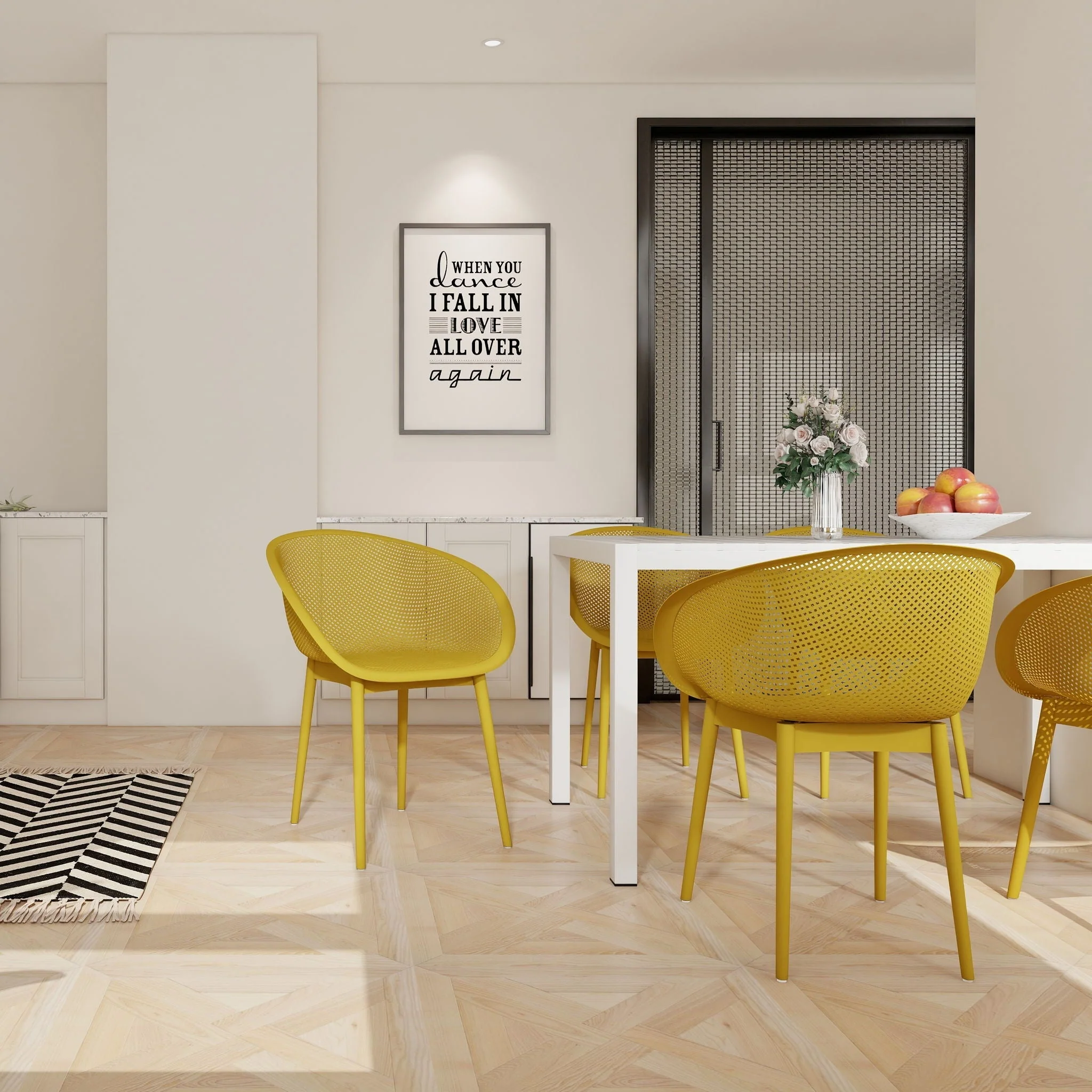 2 Piece Durable Single Chair With Hollow Out Design - Image 6