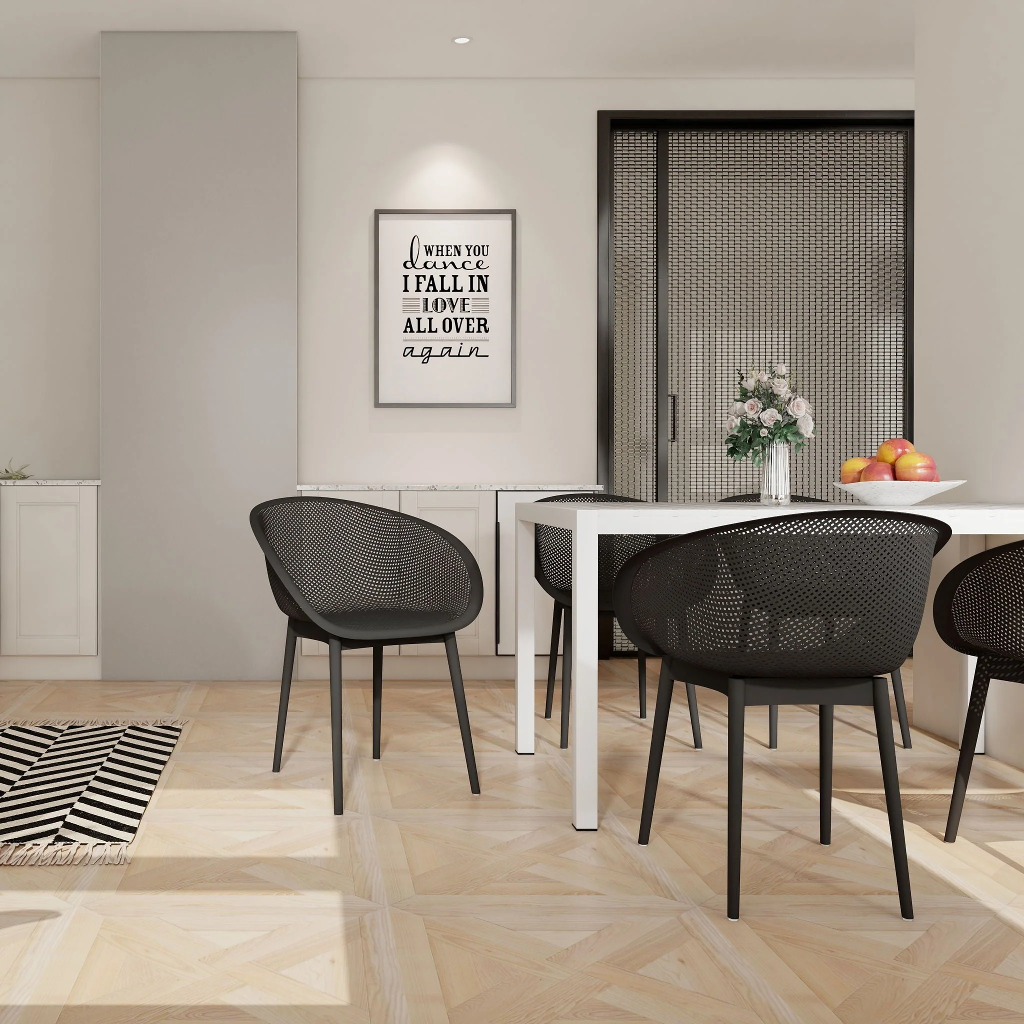 2 Piece Durable Single Chair With Hollow Out Design - Image 7