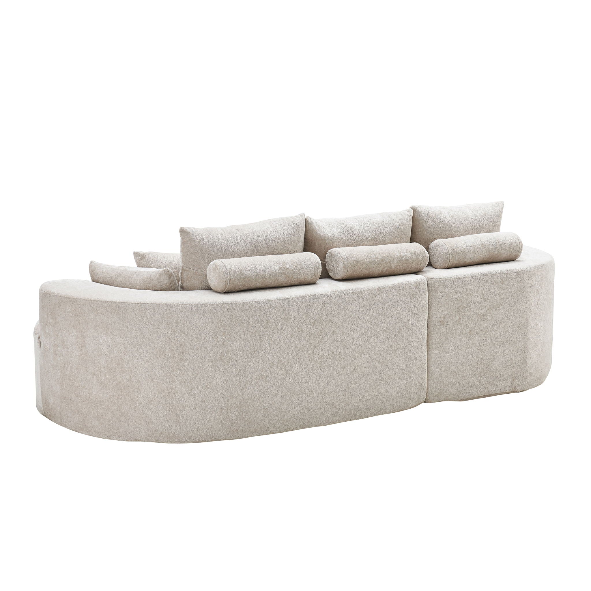 2 Piece Fabric Cloud Curved Sectional Sofa With Chaise For Living Room - Image 4