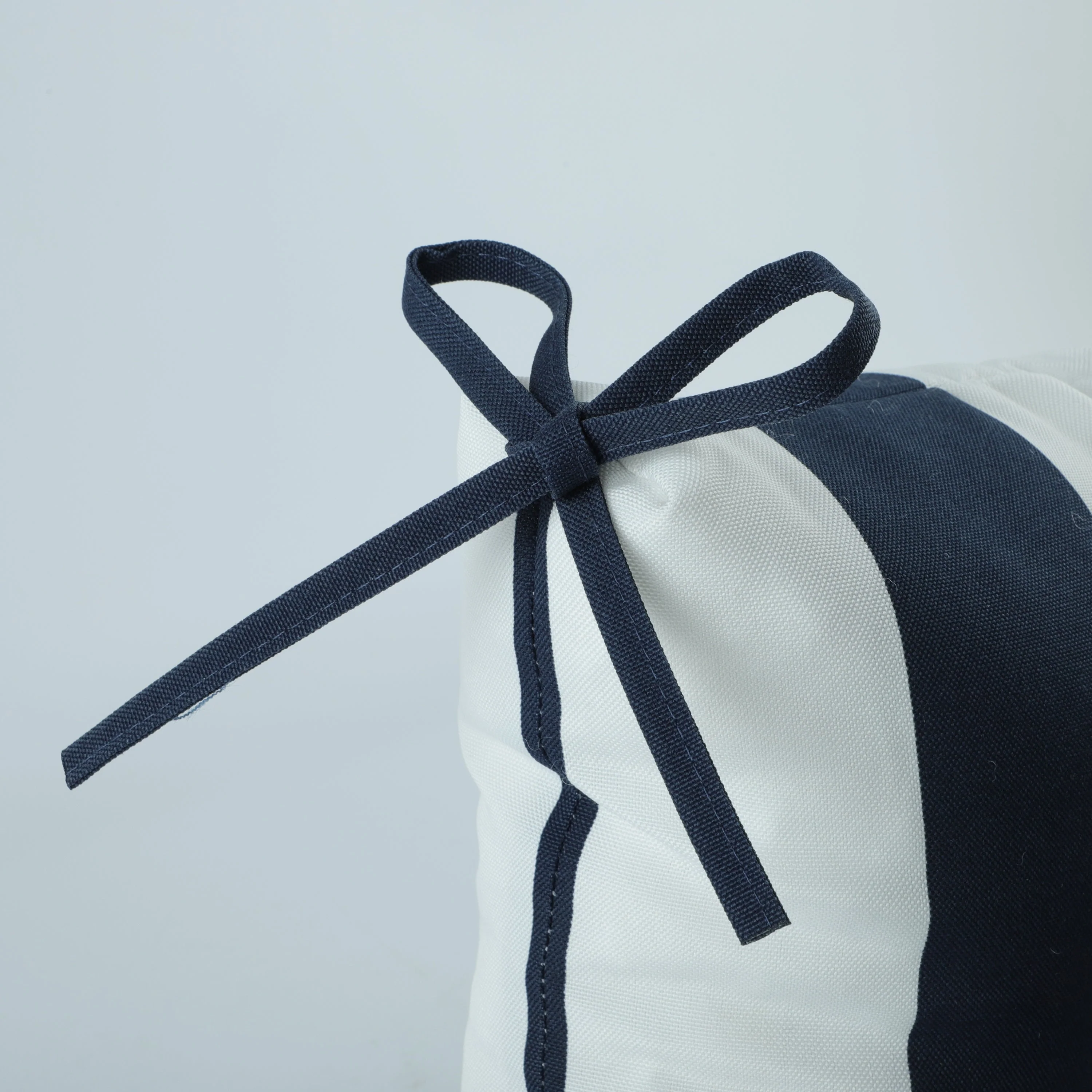 2-Piece High Back Chair Cushion Set, Navy Blue/White - Image 10