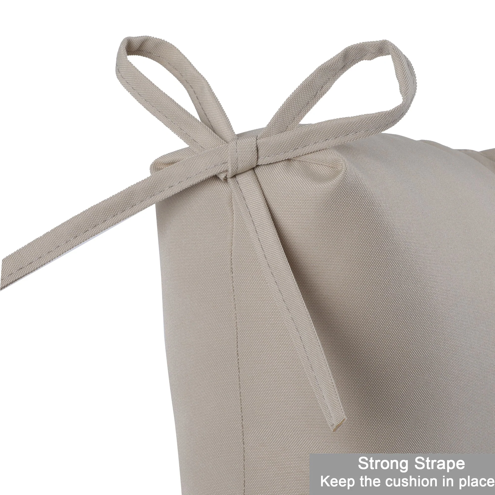 2-Piece High Back Patio Chair Cushion Set - Beige - Image 6