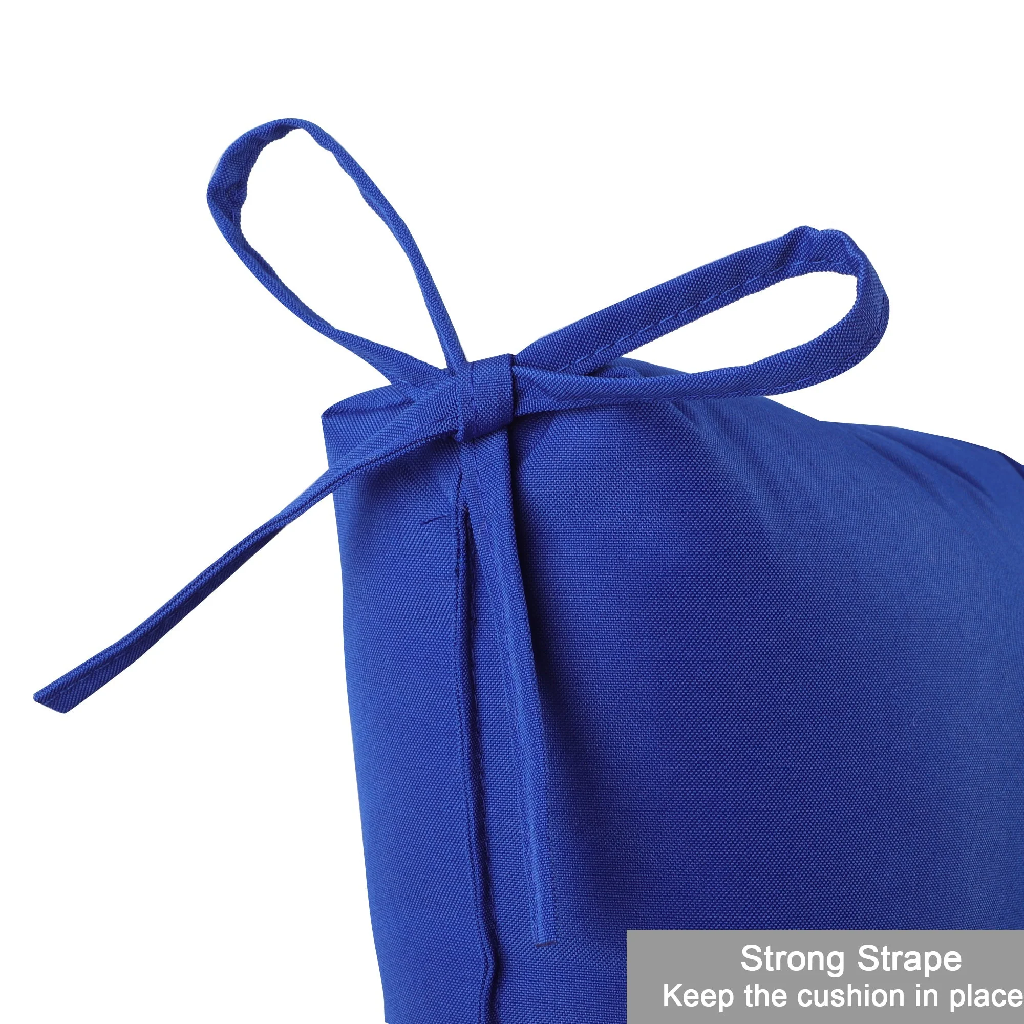 2-Piece High Back Patio Chair Cushion Set, Blue - Image 4
