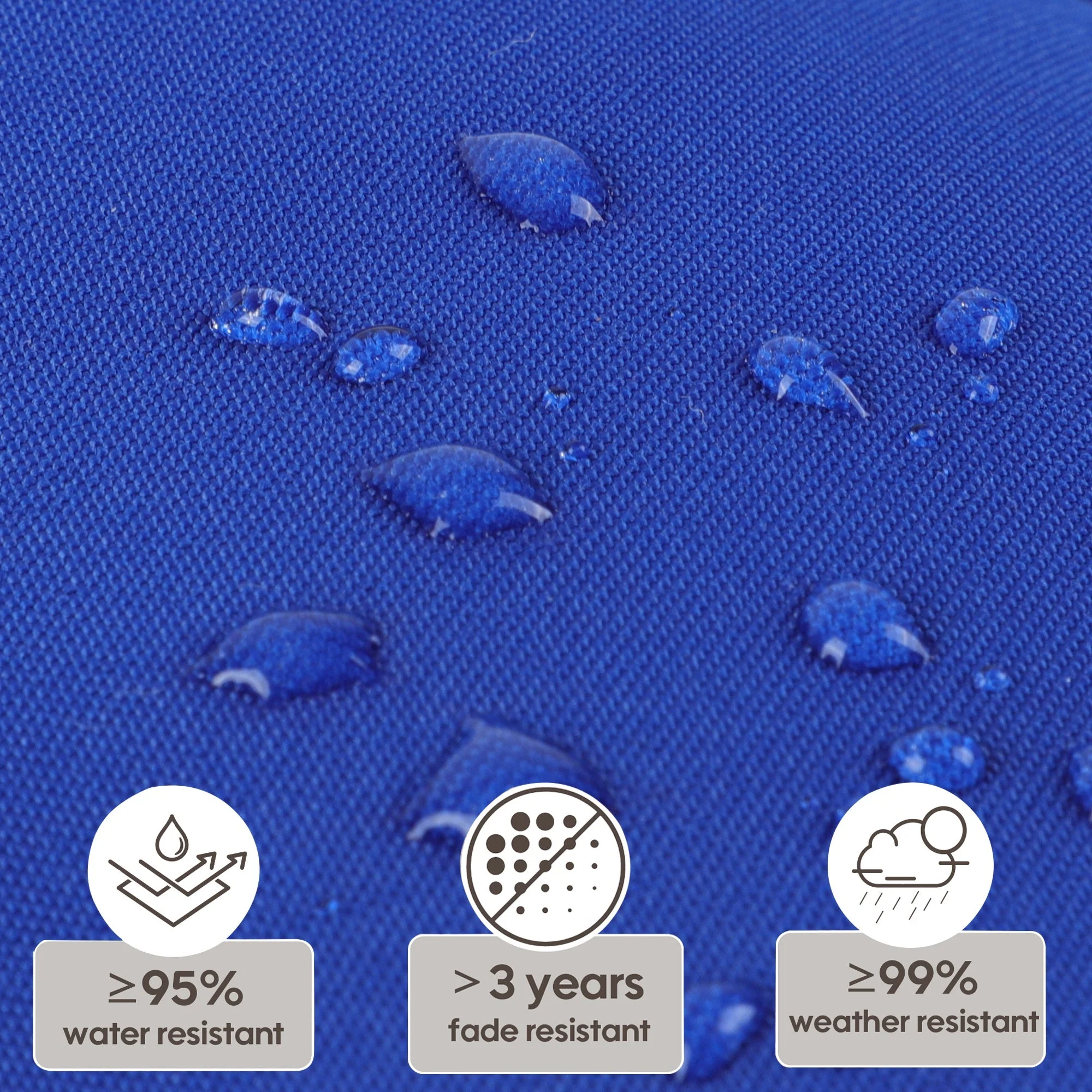 2-Piece High Back Patio Chair Cushion Set, Blue - Image 5