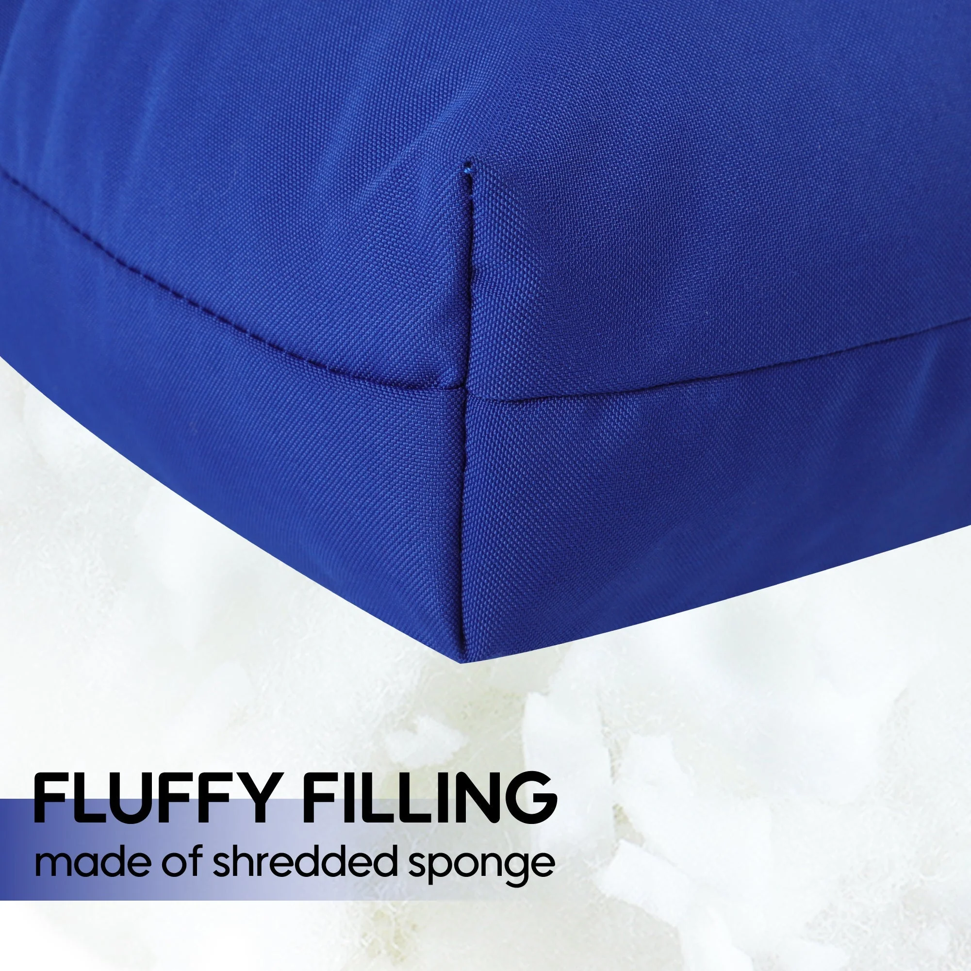 2-Piece High Back Patio Chair Cushion Set, Blue - Image 9