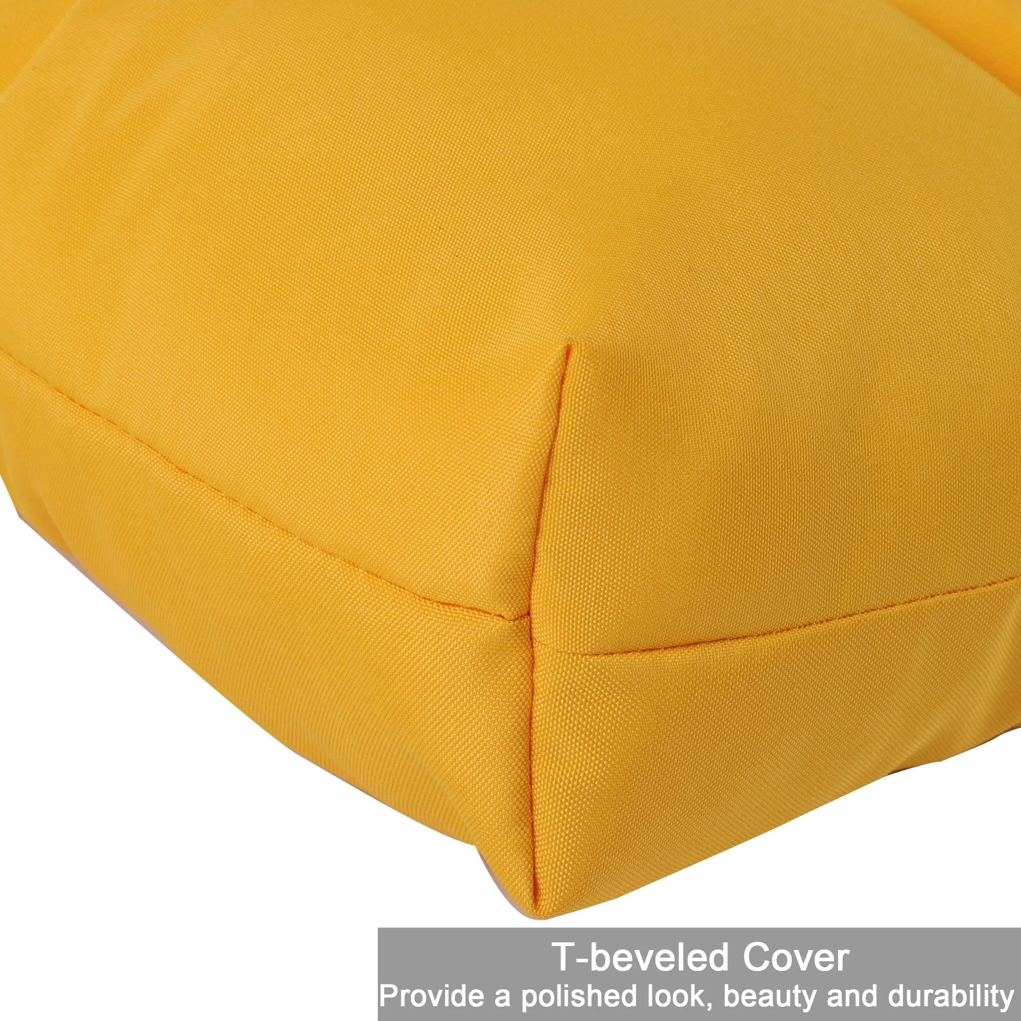 2-Piece High Back Patio Chair Cushion Set, Yellow - Image 5