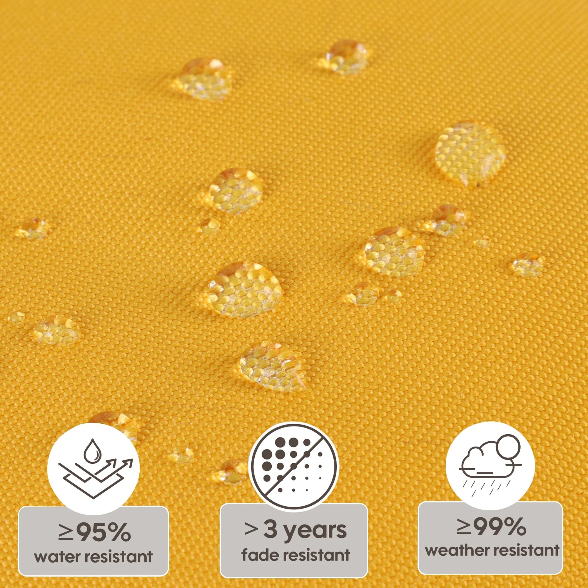 2-Piece High Back Patio Chair Cushion Set, Yellow - Image 7
