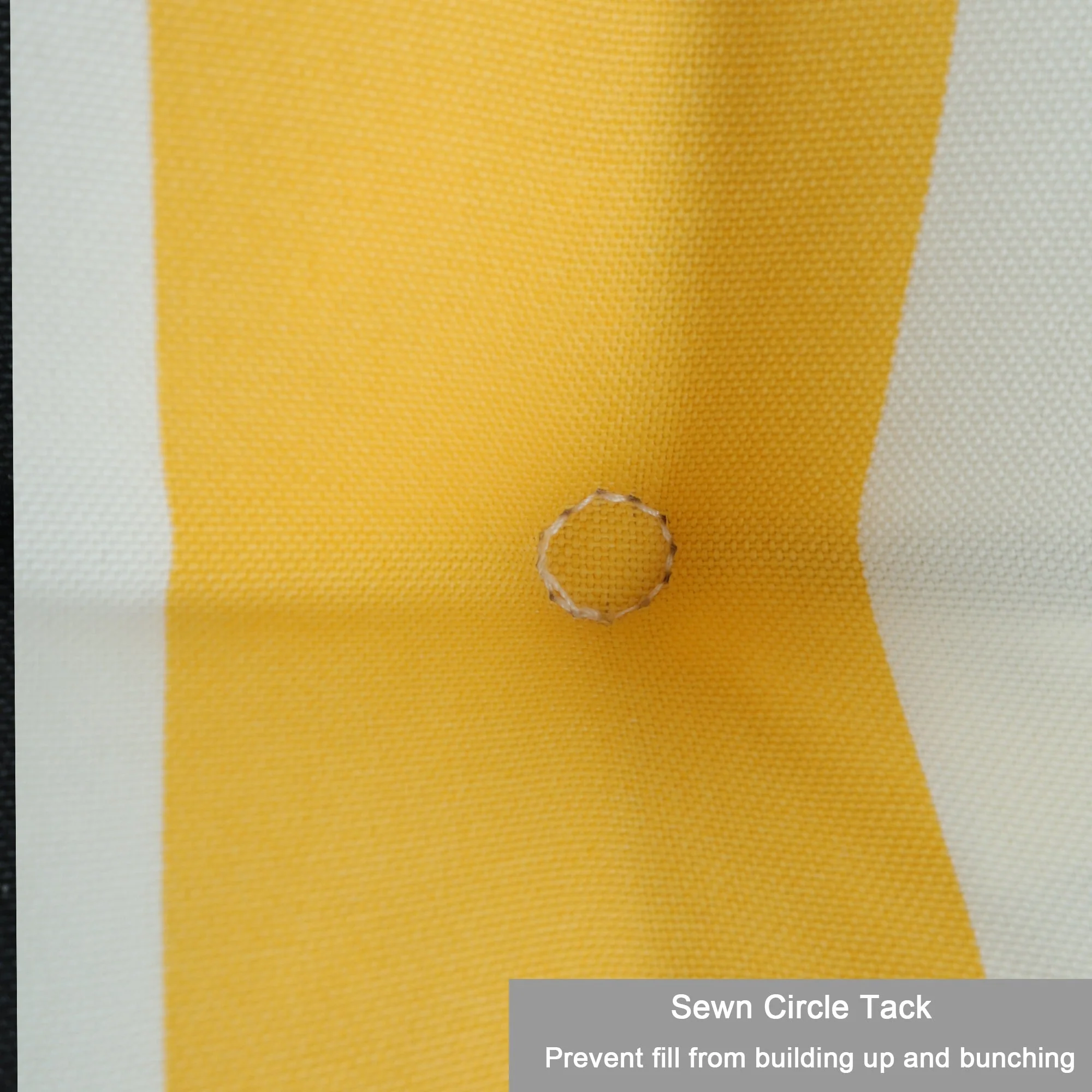 2-Piece High Back Patio Chair Cushion Set, Yellow/White - Image 5