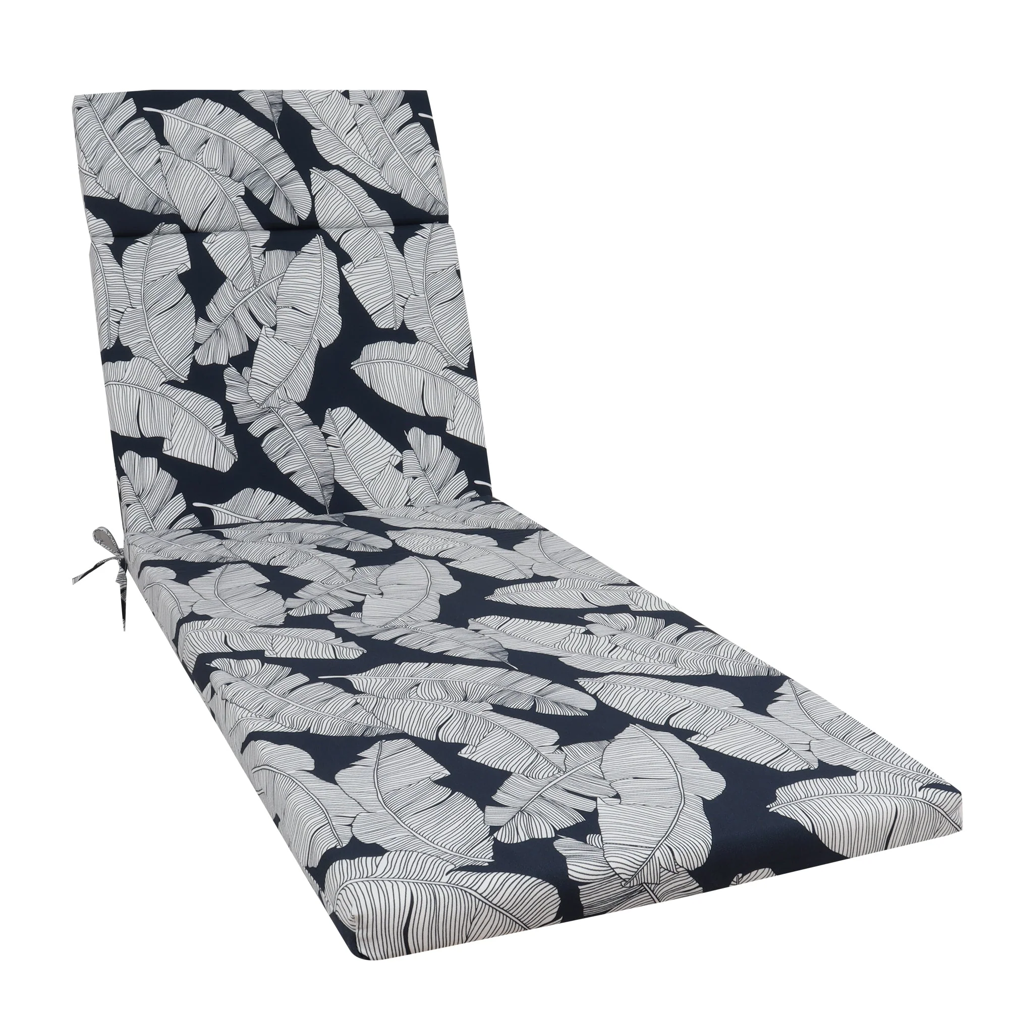 2-Piece Indoor/Outdoor Chaise Lounge Chair Cushion Set with Ties - Image 7