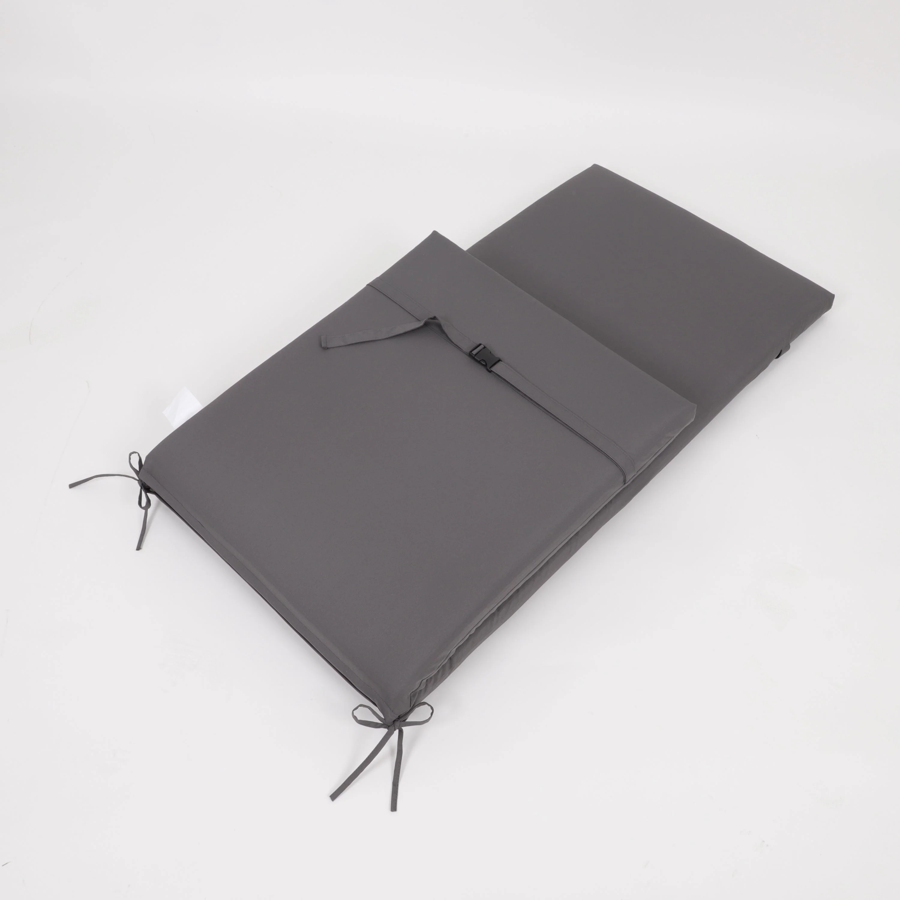 2-Piece Outdoor Chaise Lounge Cushion Set, Grey - Image 8