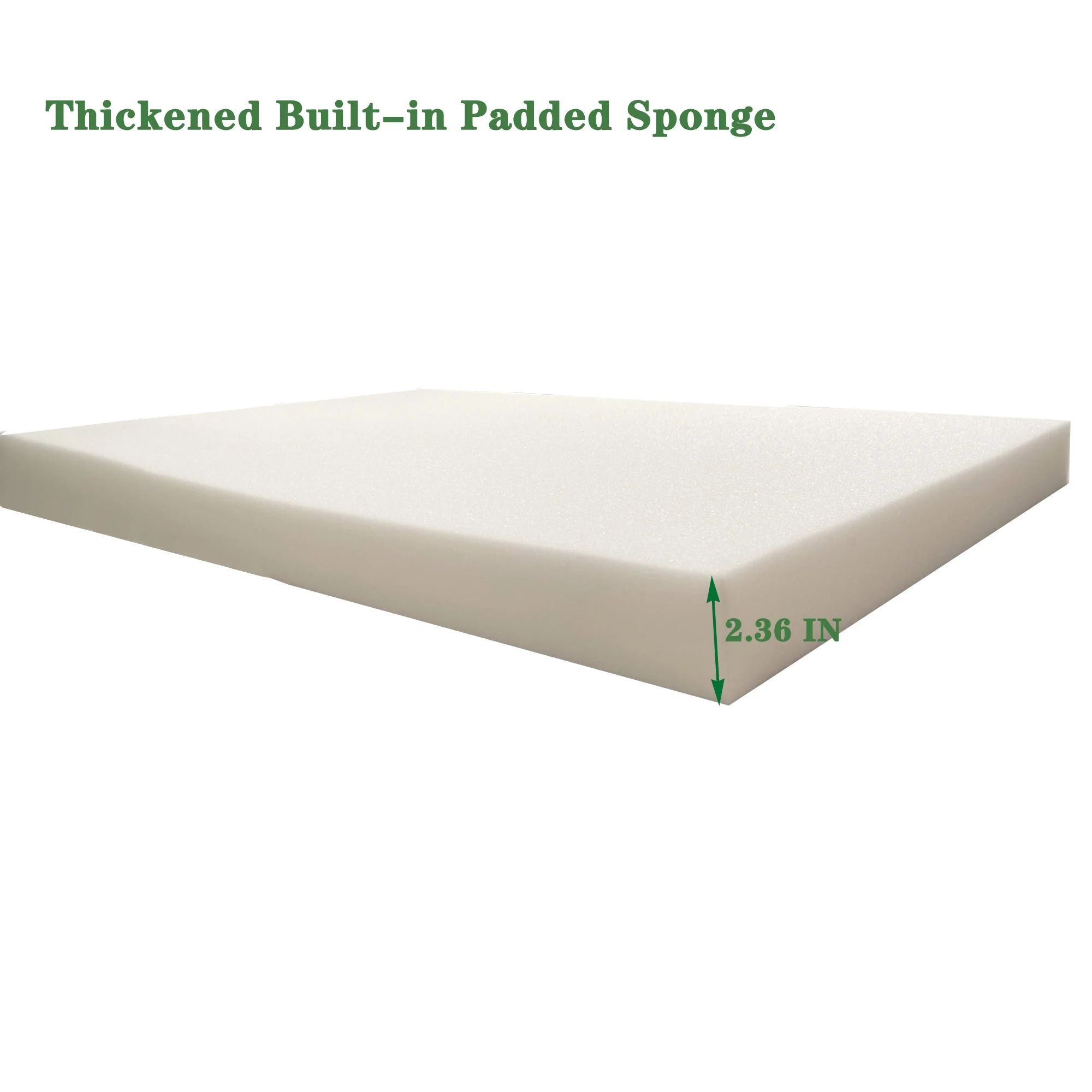 2-Piece Outdoor Chaise Lounge Cushion Set, Grey/White - Image 13