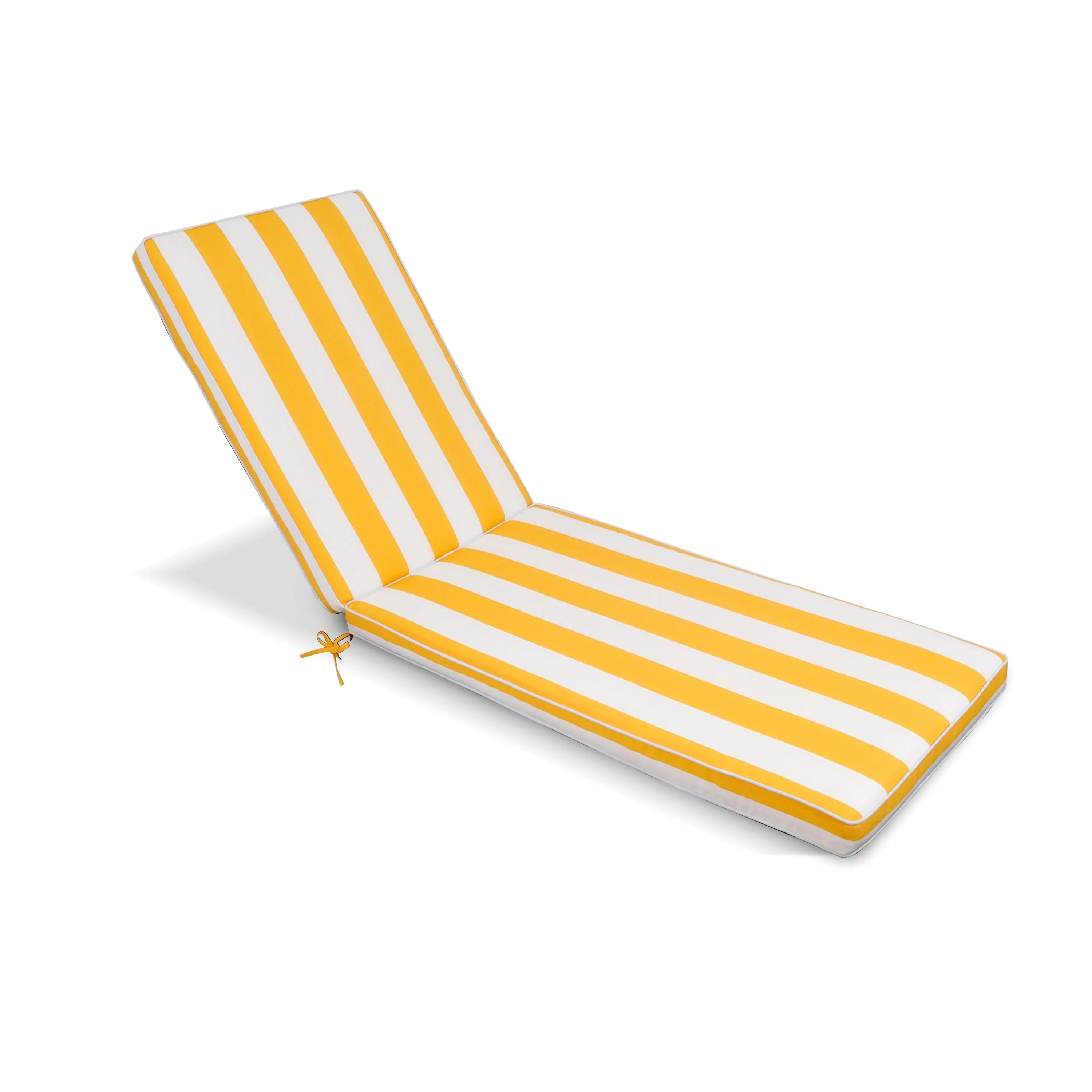 2-Piece Outdoor Chaise Lounge Cushion Set, Yellow/White - Image 12