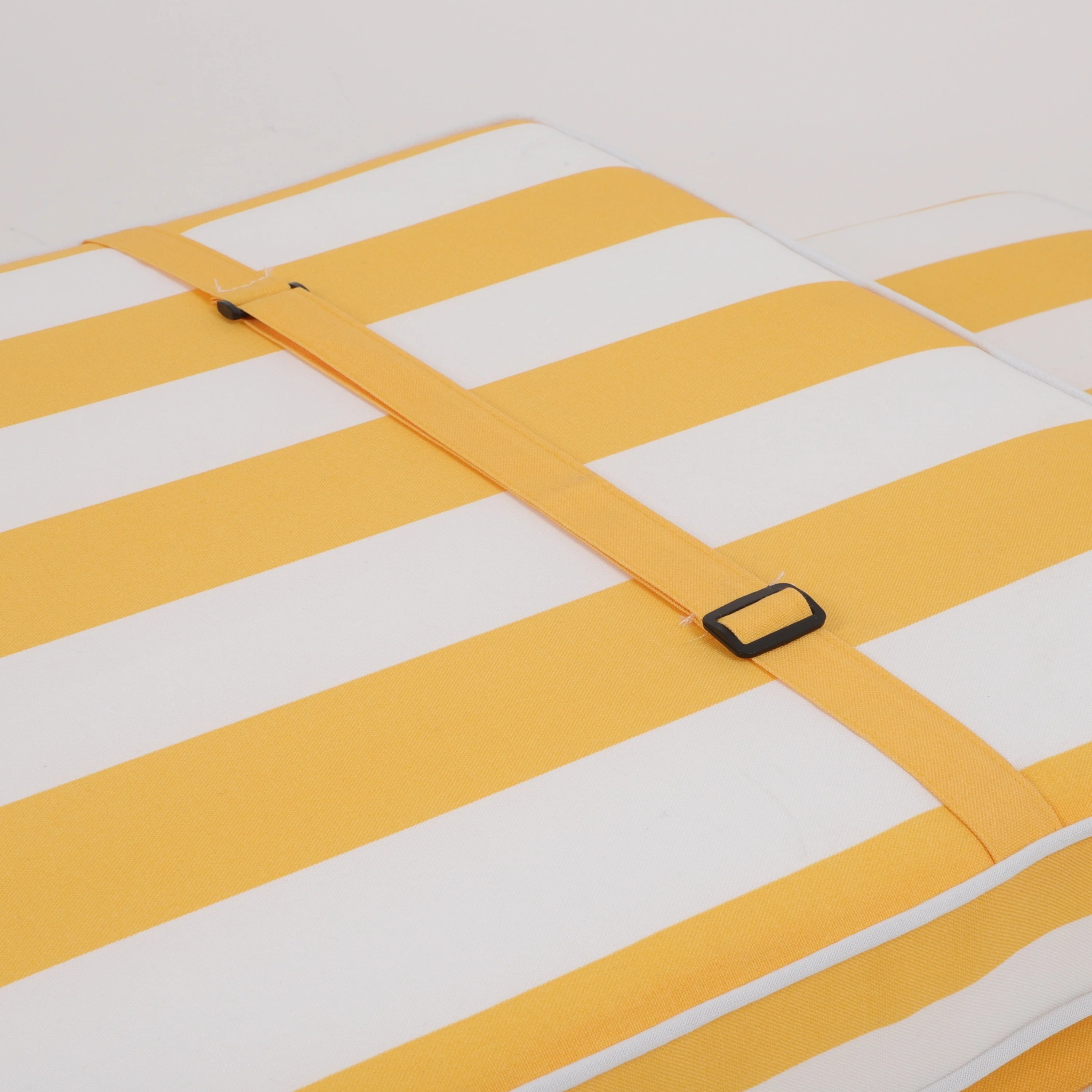 2-Piece Outdoor Chaise Lounge Cushion Set, Yellow/White - Image 6