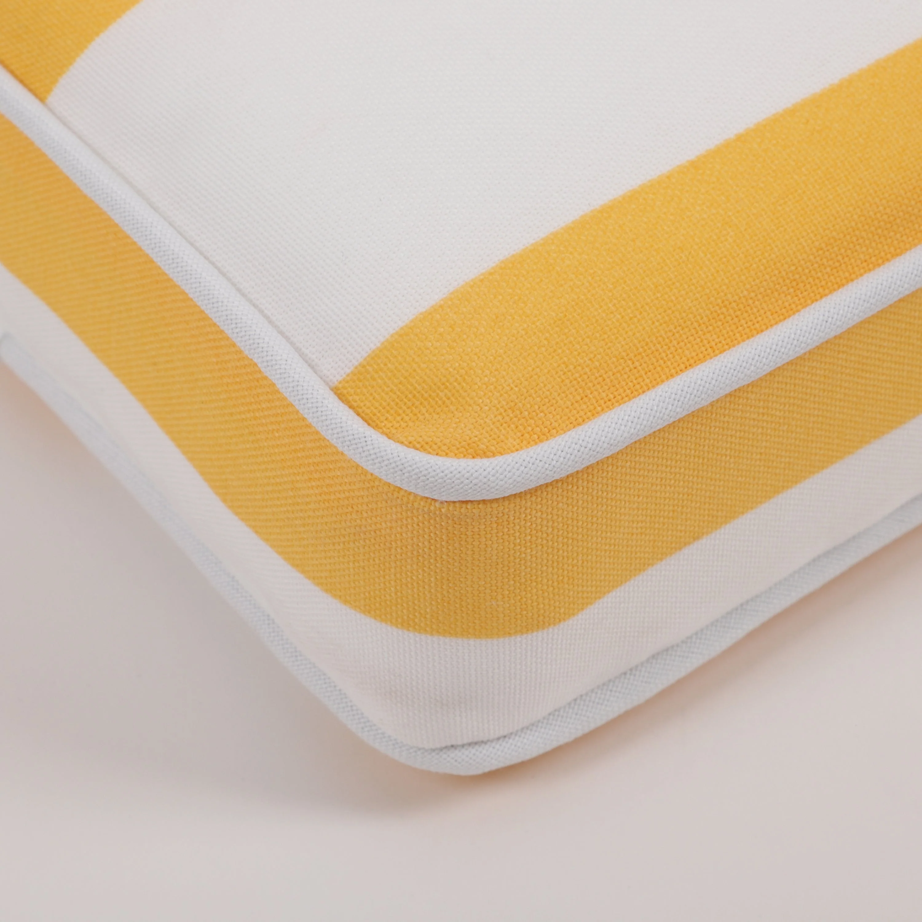 2-Piece Outdoor Chaise Lounge Cushion Set, Yellow/White - Image 9