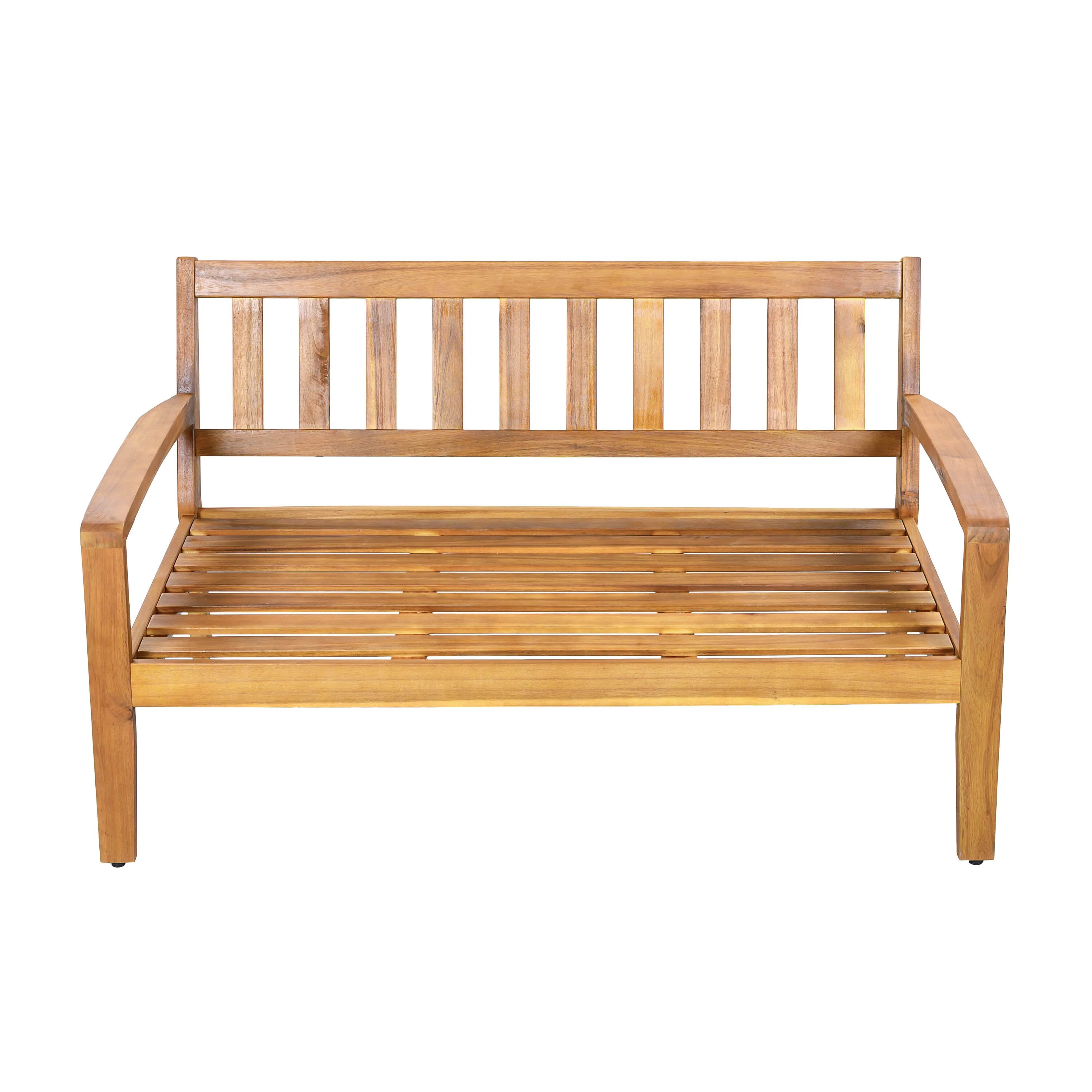 2-Piece Outdoor Teak Acacia Wood Conversation Set - Image 10