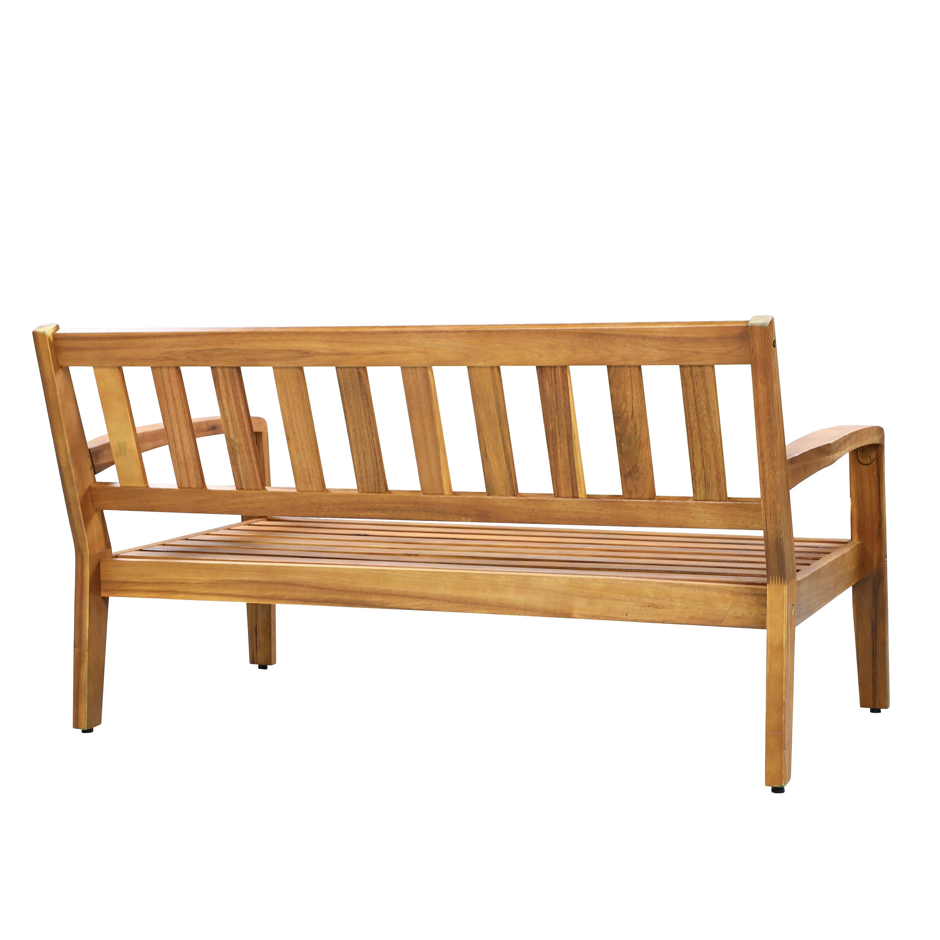 2-Piece Outdoor Teak Acacia Wood Conversation Set - Image 14