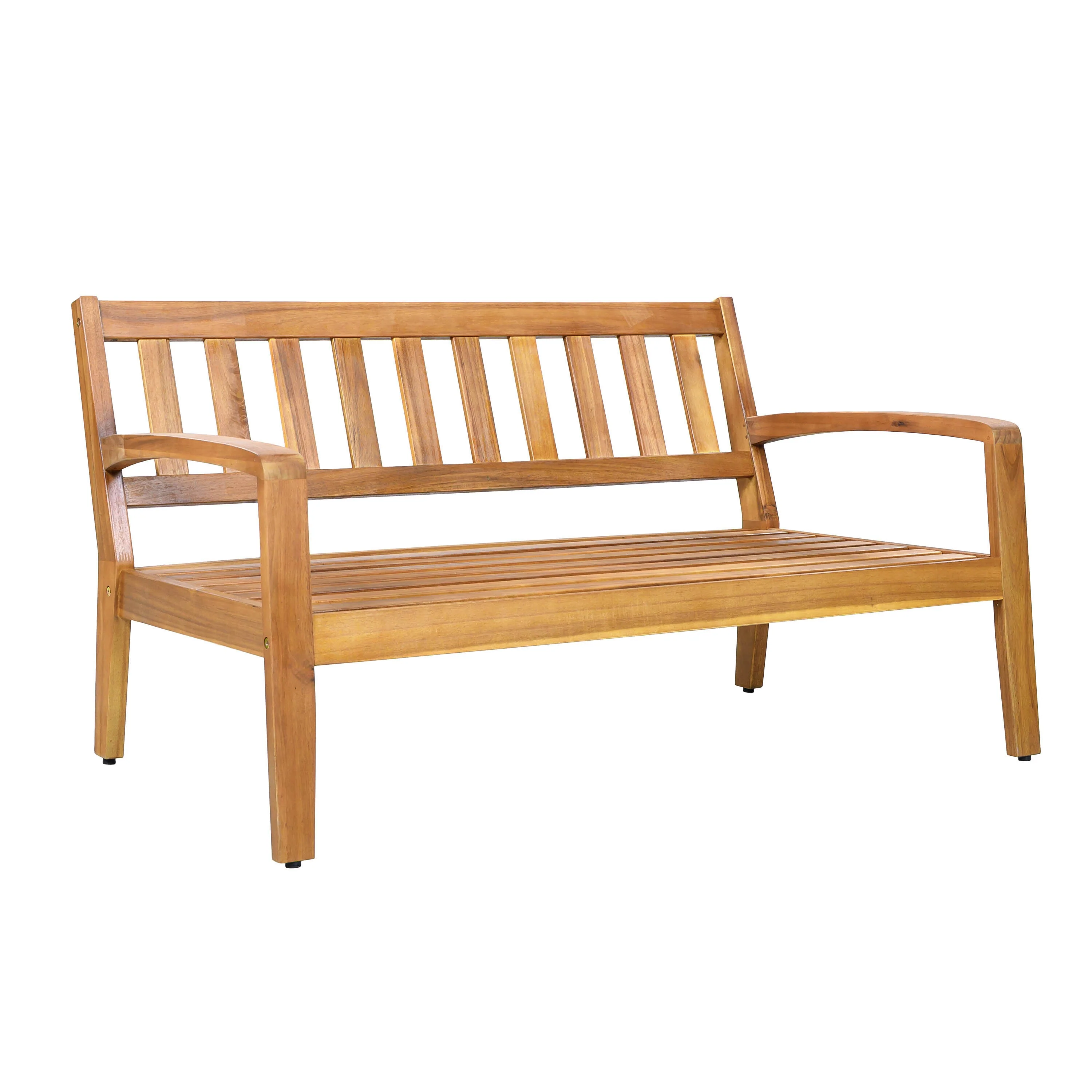 2-Piece Outdoor Teak Acacia Wood Conversation Set - Image 11
