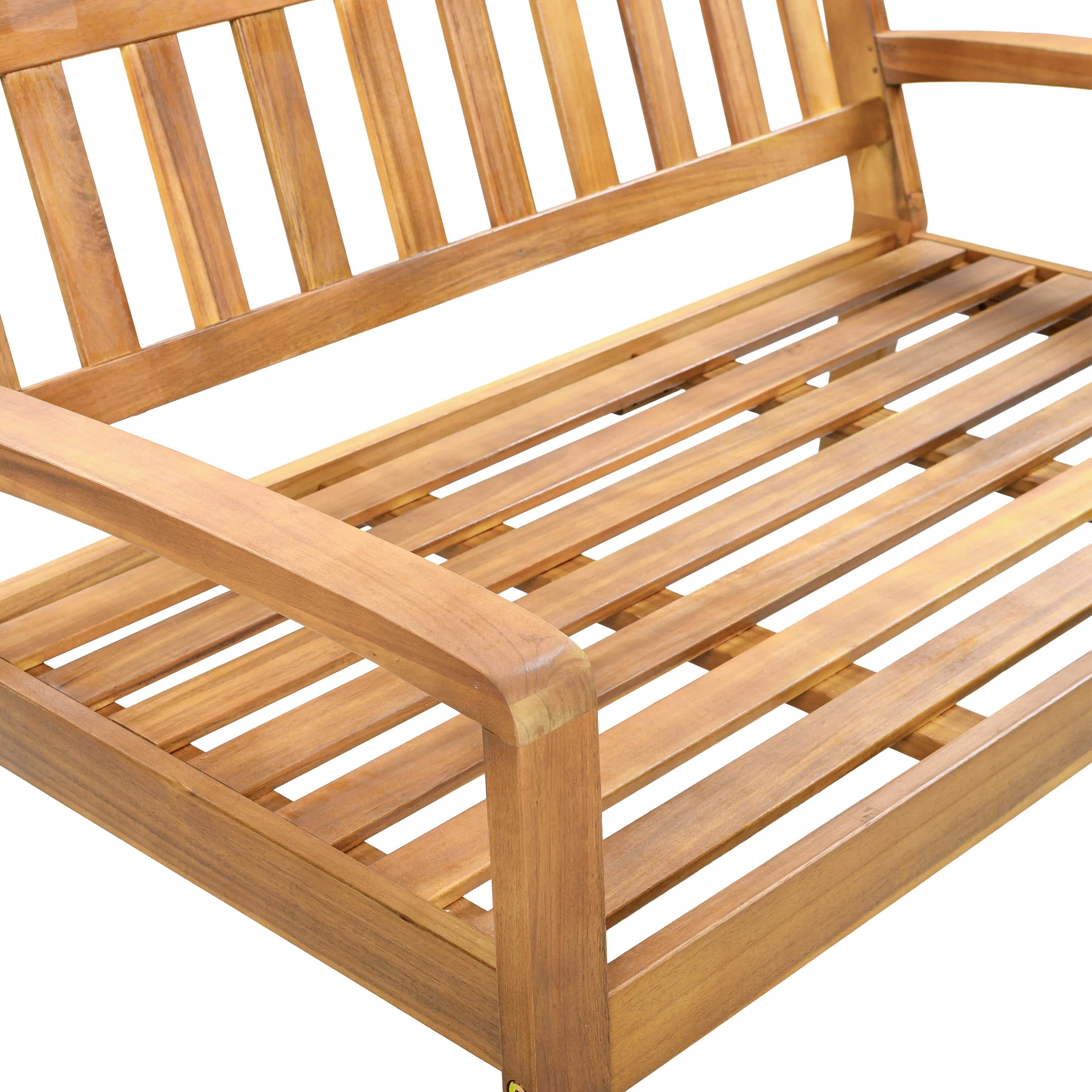 2-Piece Outdoor Teak Acacia Wood Conversation Set - Image 15