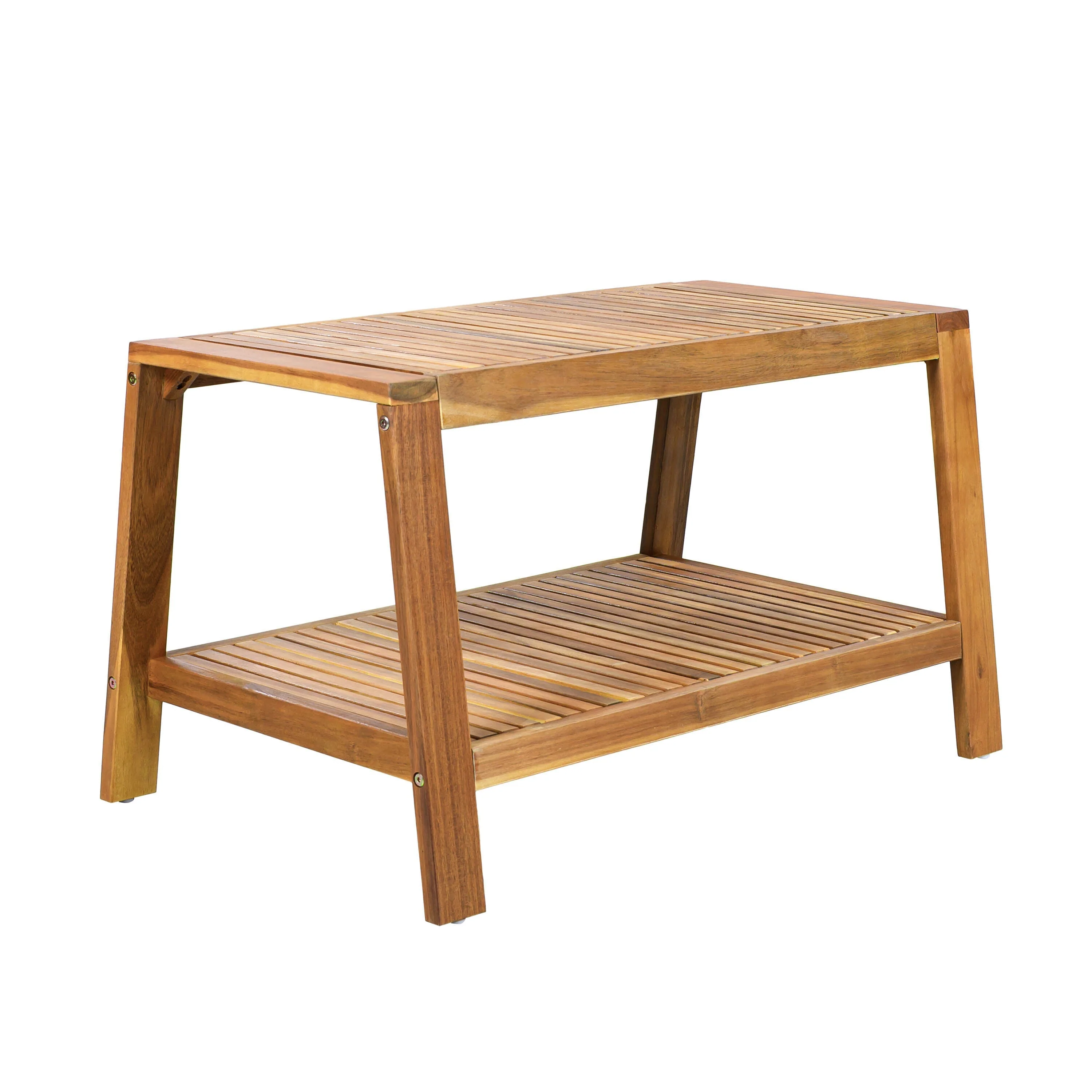 2-Piece Outdoor Teak Acacia Wood Conversation Set - Image 17