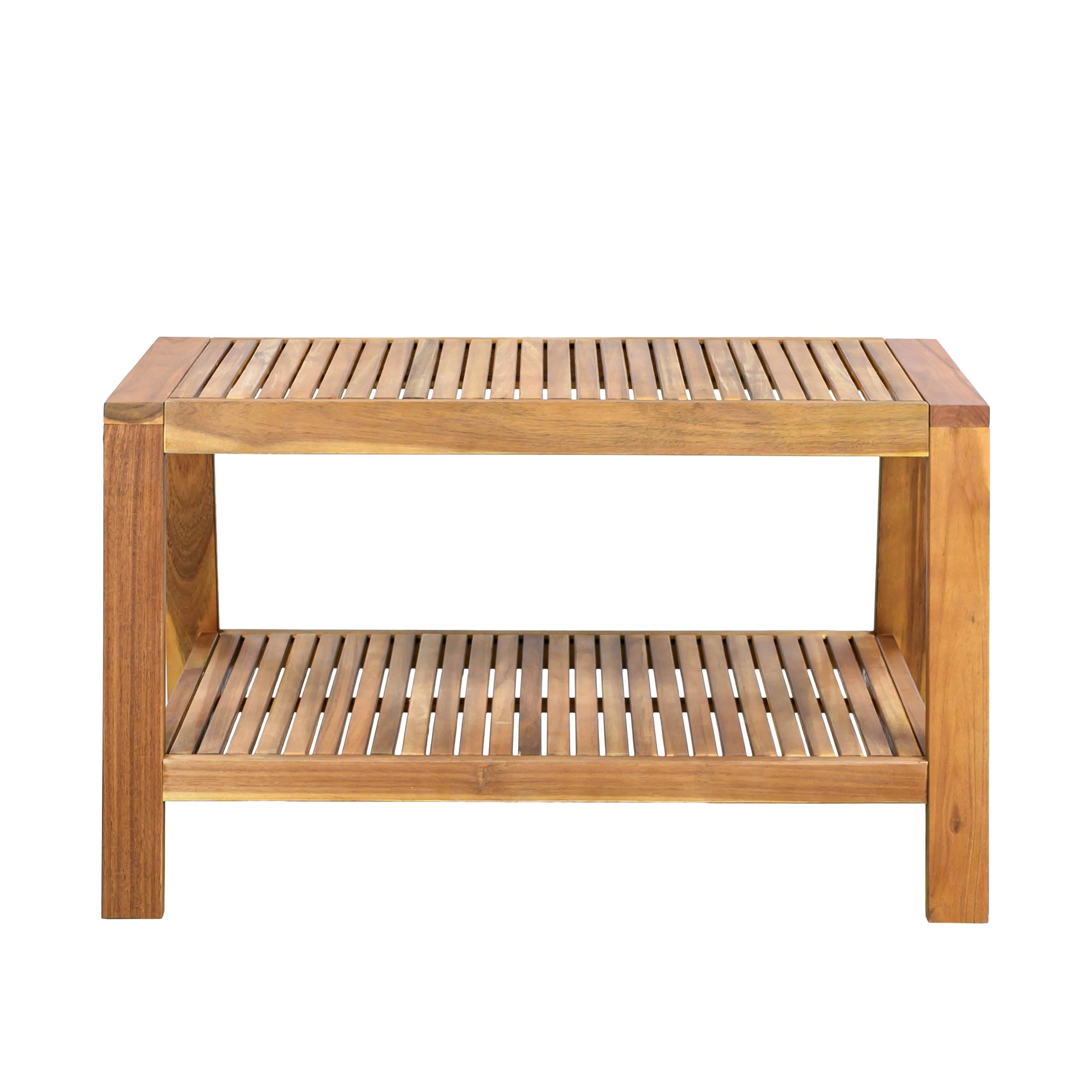 2-Piece Outdoor Teak Acacia Wood Conversation Set - Image 18