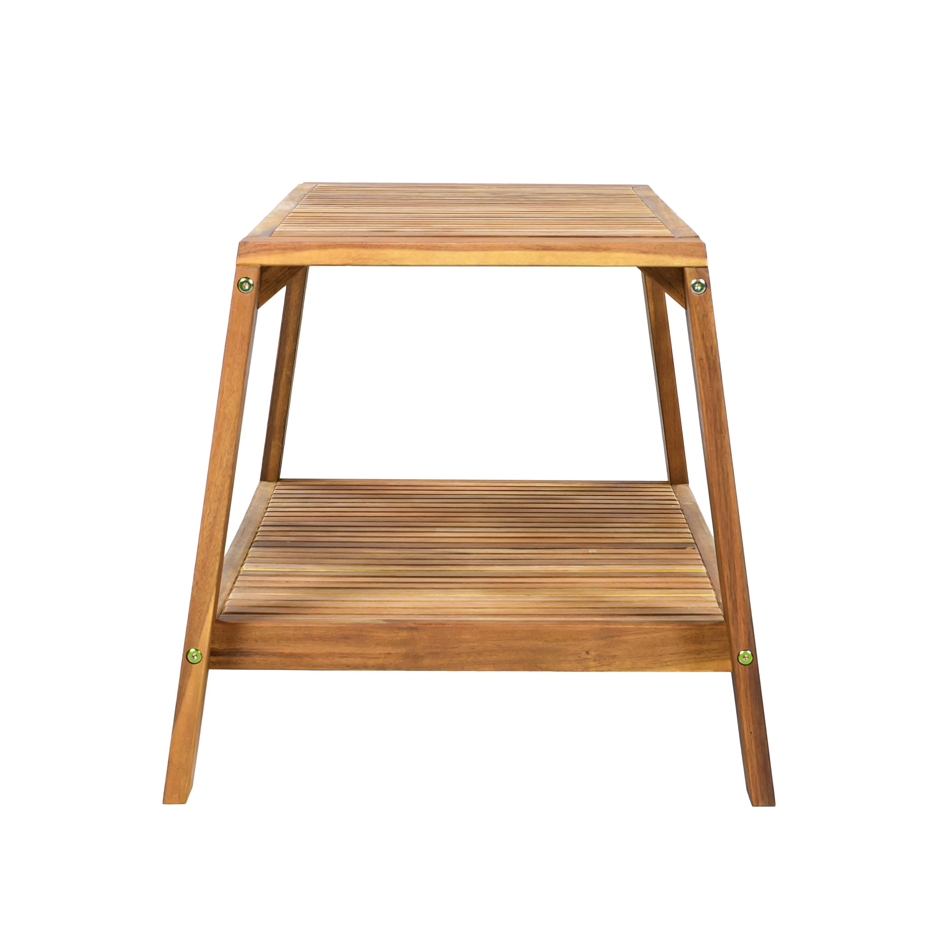 2-Piece Outdoor Teak Acacia Wood Conversation Set - Image 19