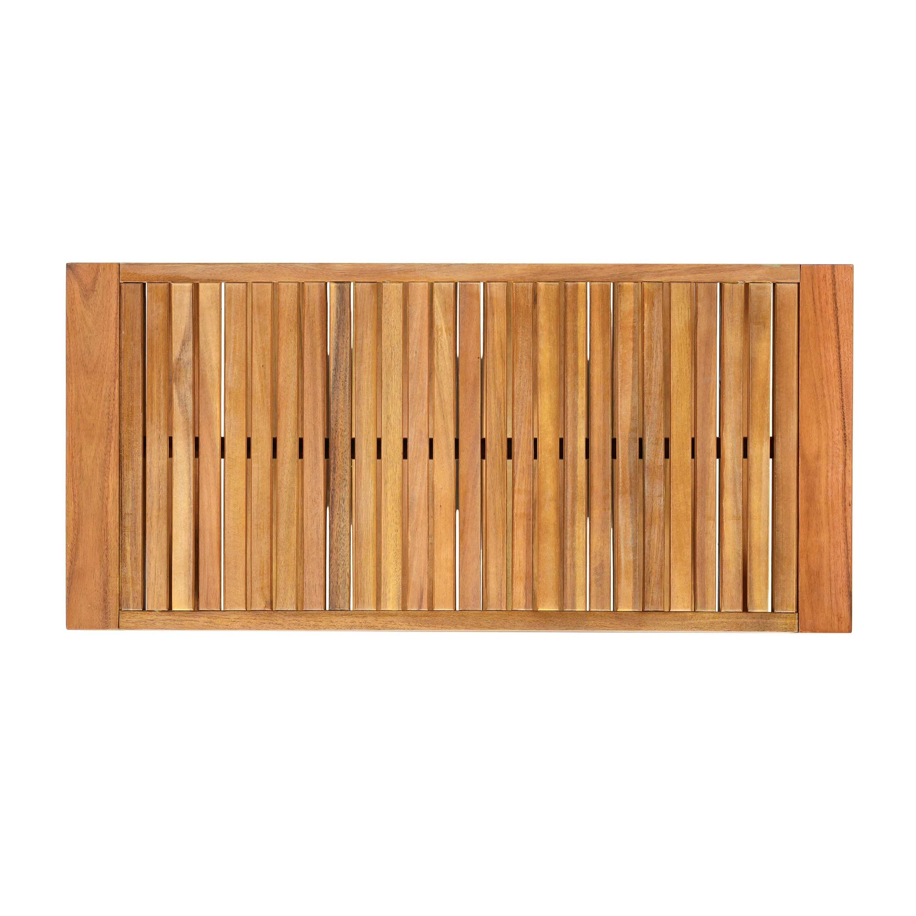 2-Piece Outdoor Teak Acacia Wood Conversation Set - Image 20
