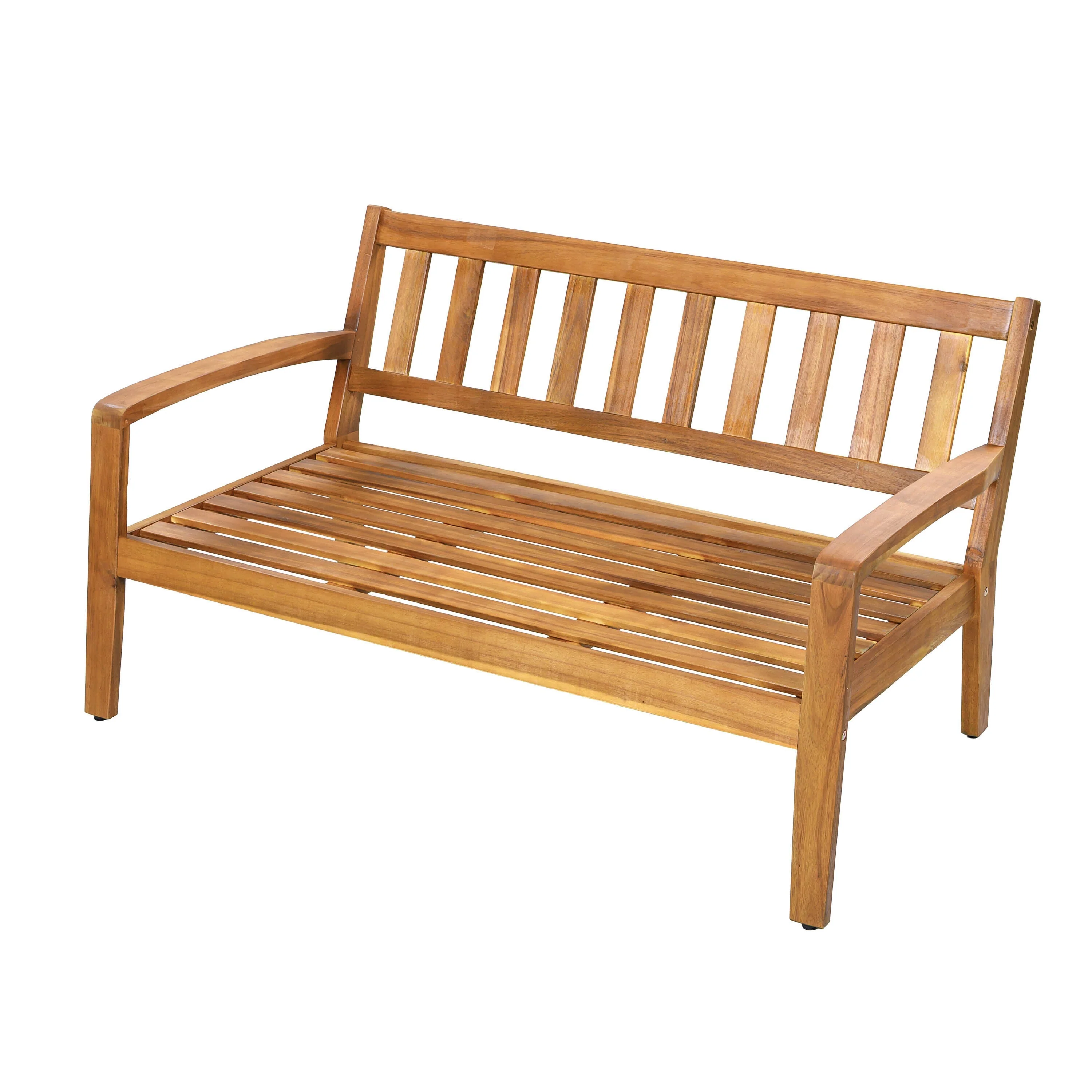2-Piece Outdoor Teak Acacia Wood Conversation Set - Image 8