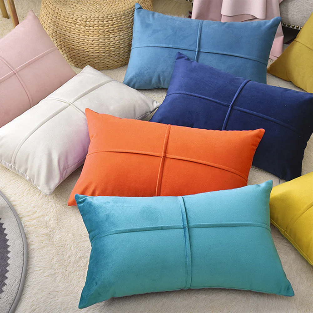2-Piece Throw Pillow Covers with 450g Inserts, blue, 12X20 WITH INSERTS, Decorative Pillow Set – Fancy & Stacy - Image 42