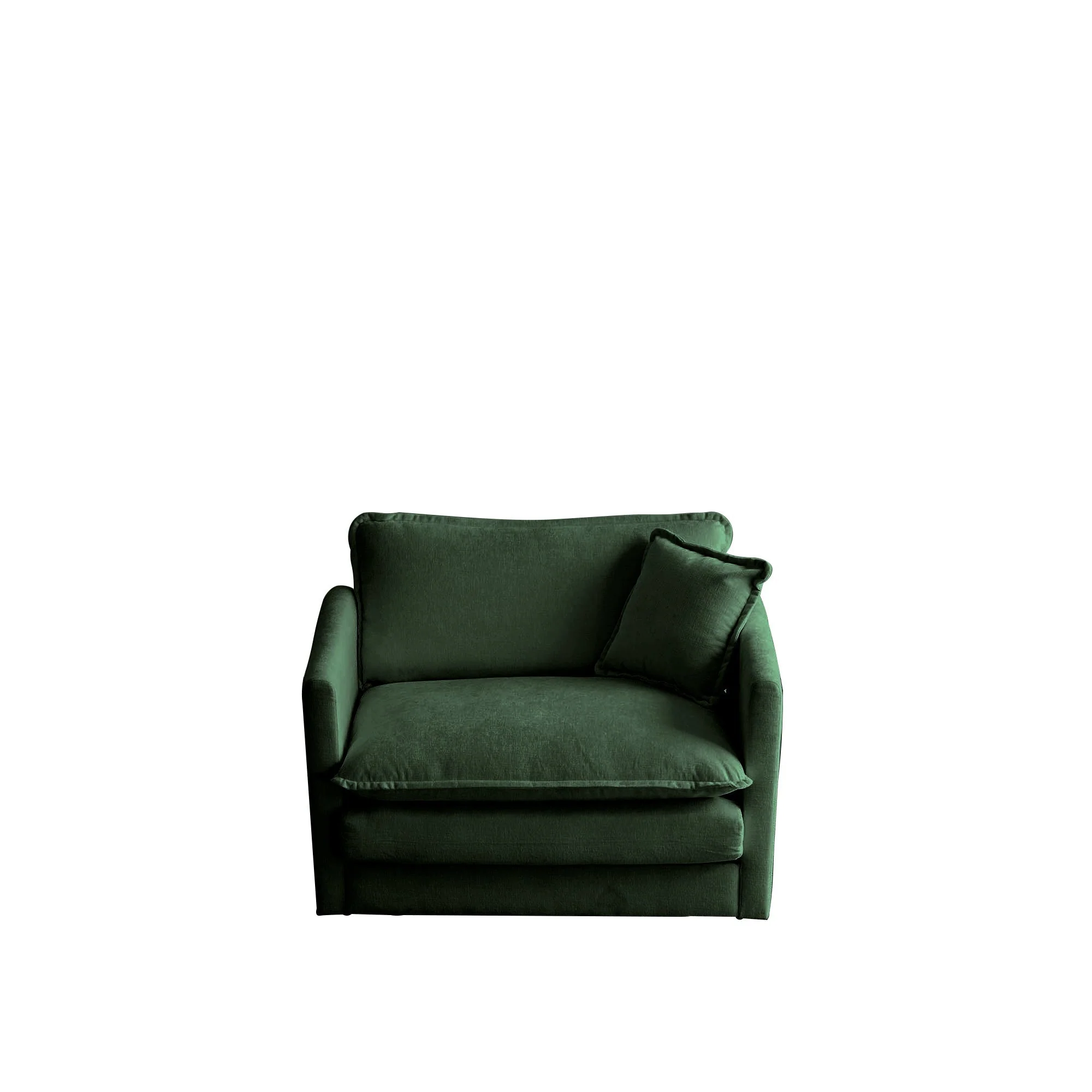 2-Piece Upholstered Sectional Sofa Set in Green Chenille - Image 13