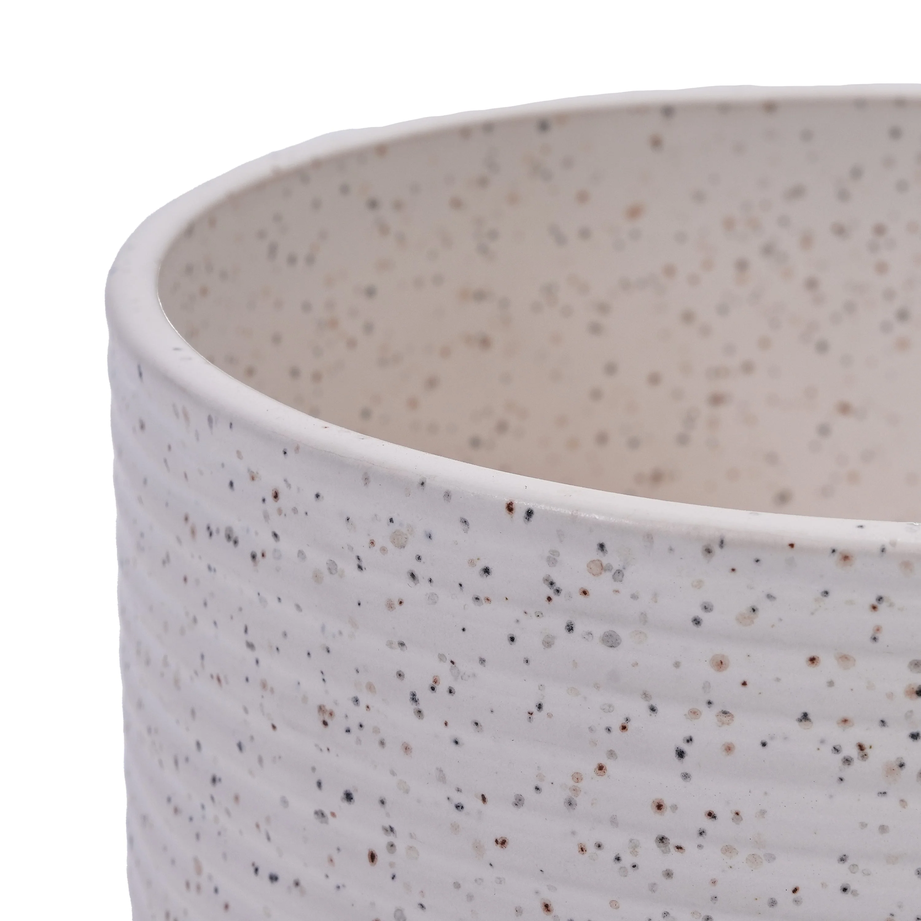 2 Pieces Ceramic Flowerpot, Modern Planter for Patio, Garden or Windowsills - Milk White - Image 12