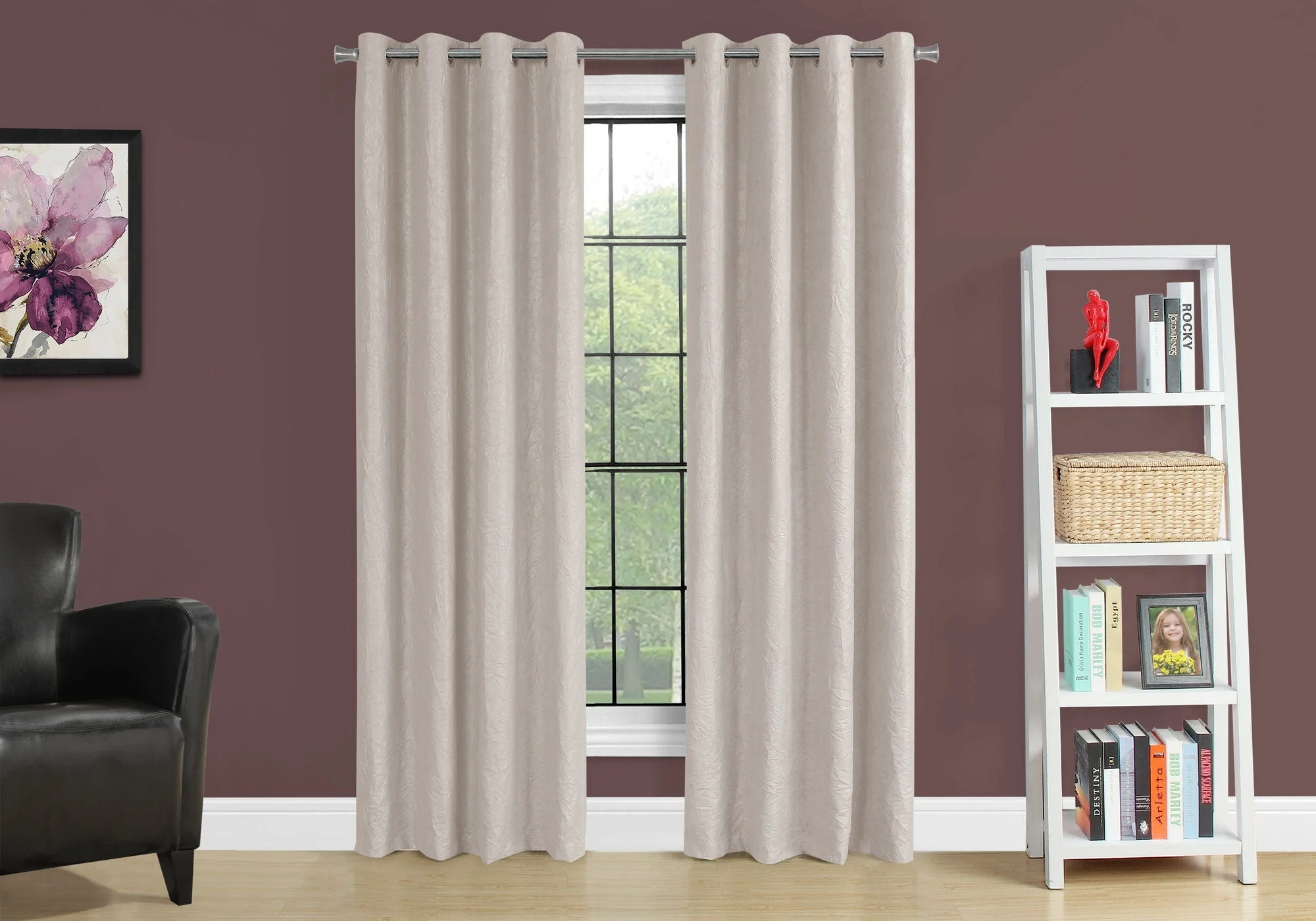 2 Pieces Set Room Darkening Curtain Panels with Grommet - Contemporary Style - Image 19
