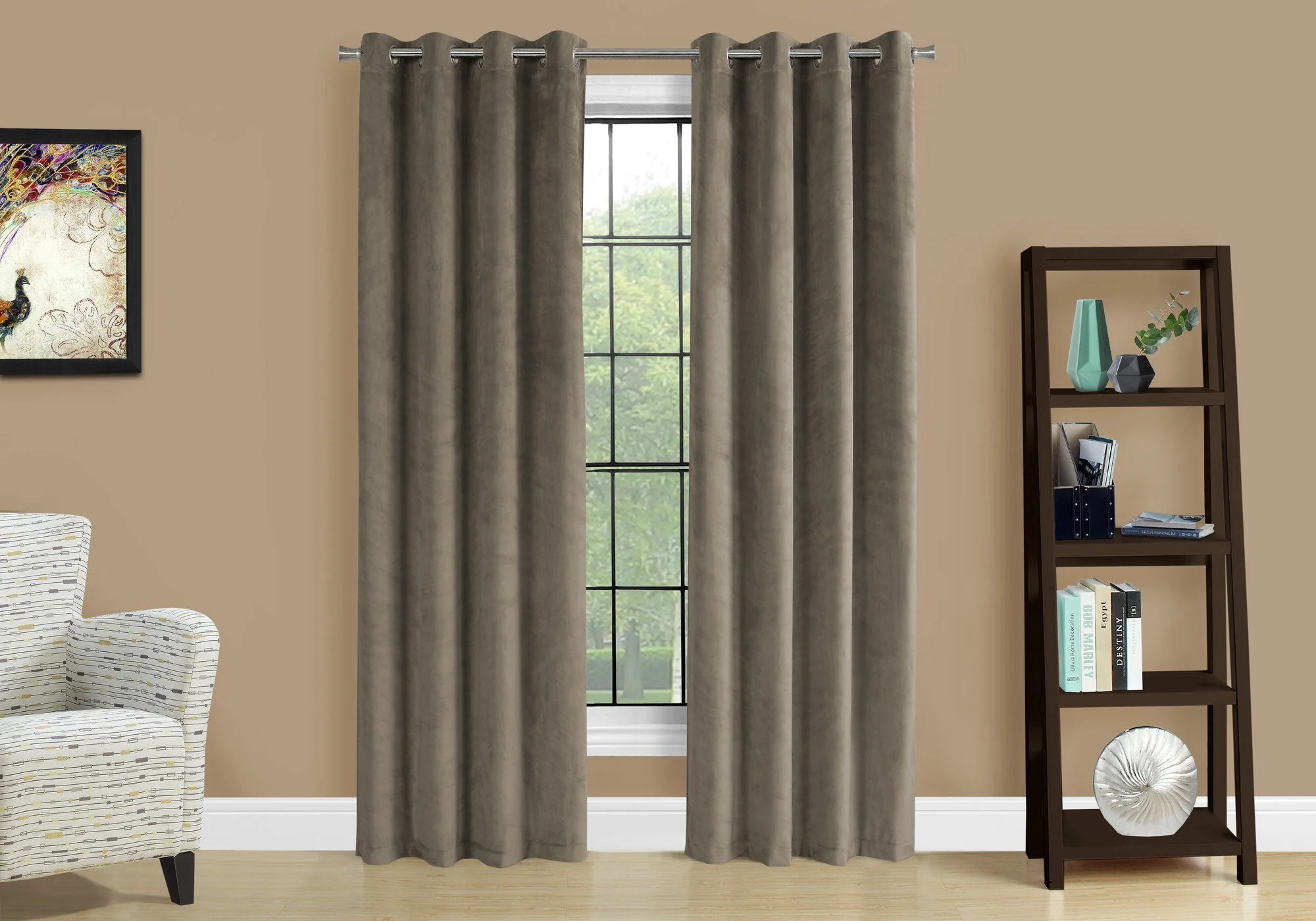 2 Pieces Set Room Darkening Curtain Panels with Grommet - Contemporary Style - Image 27
