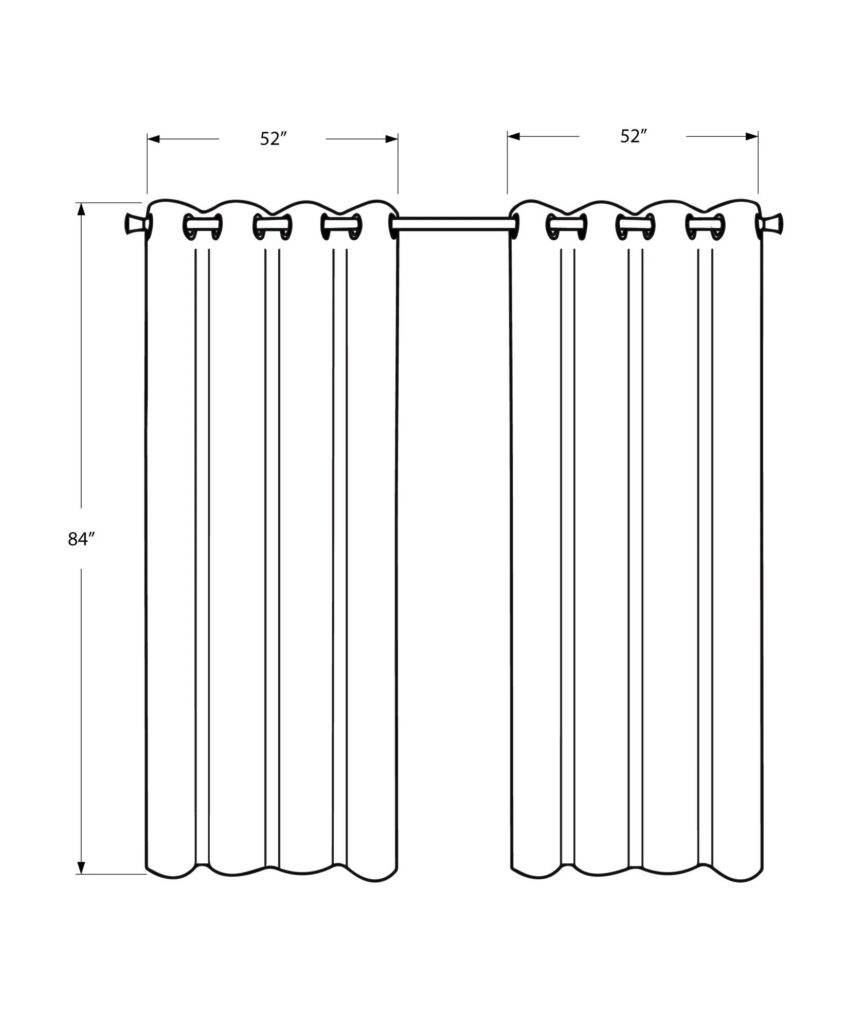 2 Pieces Set Room Darkening Curtain Panels with Grommet - Contemporary Style - Image 28