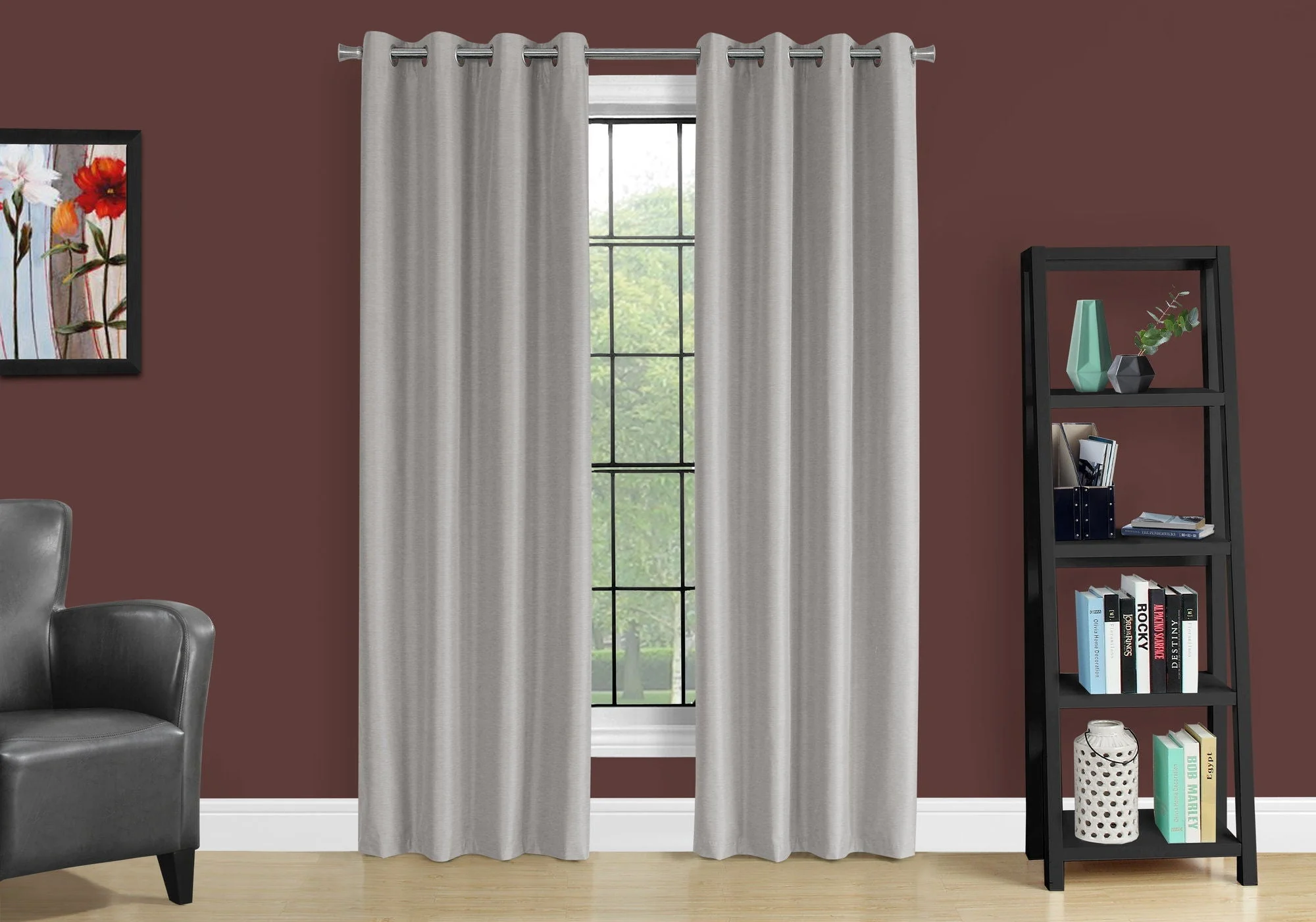 2 Pieces Set Room Darkening Curtain Panels with Grommet - Contemporary Style - Image 39