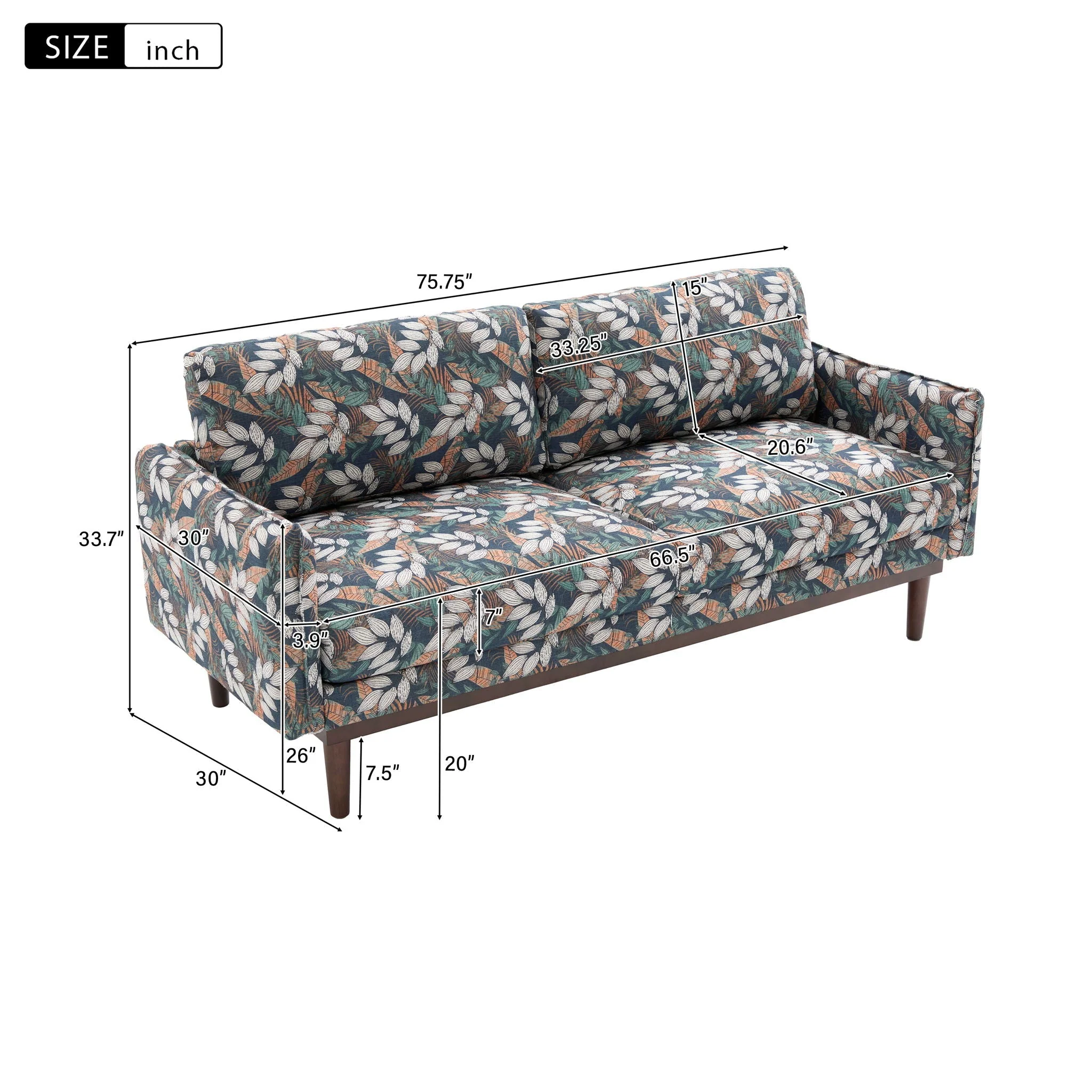 2 Seater Loveseat Sofa With Spacious Seating Area - Image 7