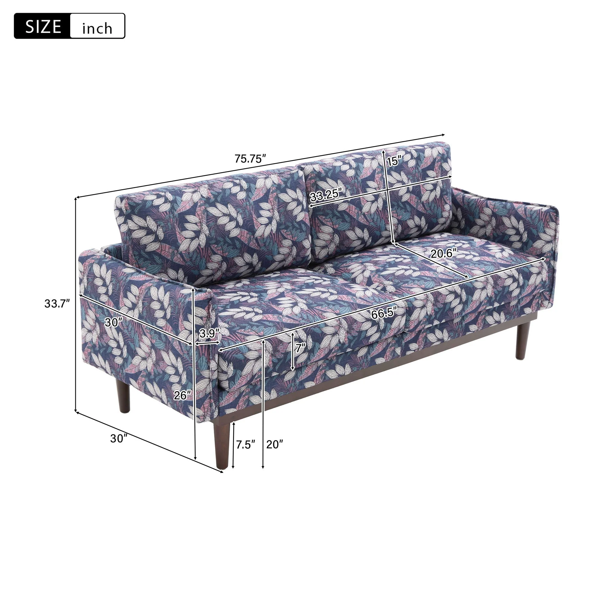 2 Seater Loveseat Sofa With Spacious Seating Area - Image 8