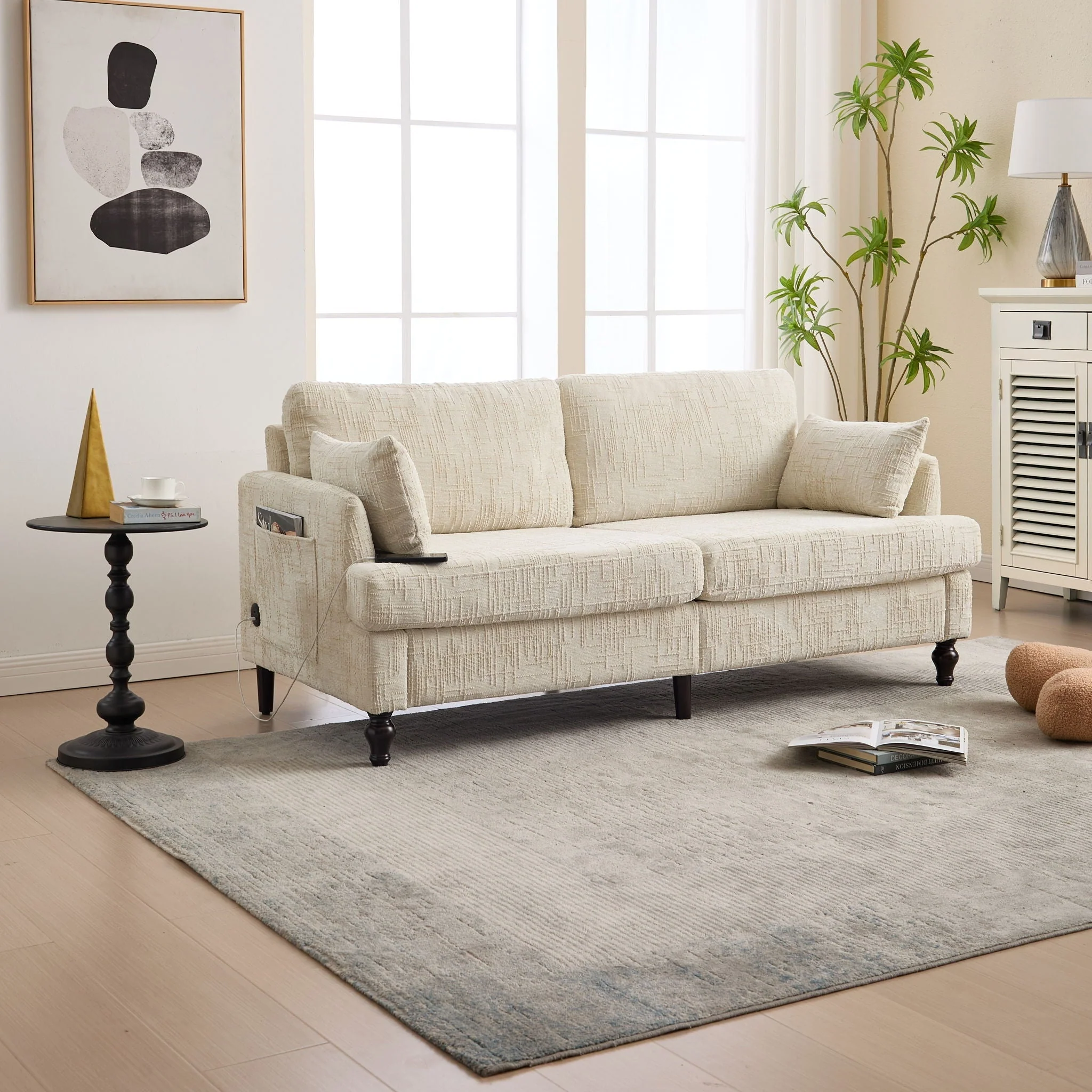2 Seater Sofa With LED Light, USB Charging Port, And Storage Bag - Image 19