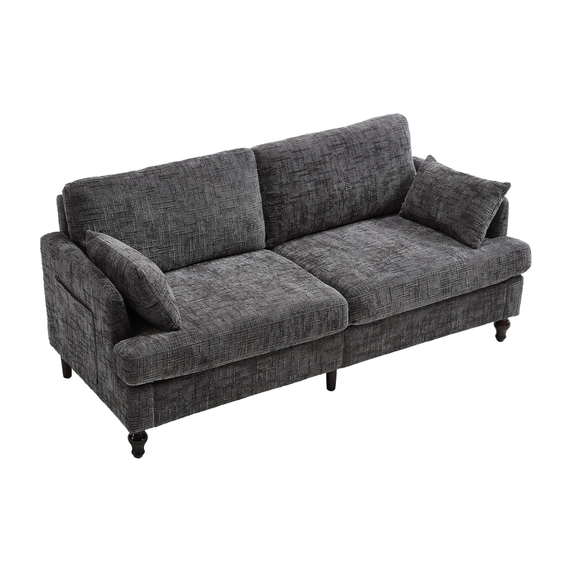 2 Seater Sofa With LED Light, USB Charging Port, And Storage Bag - Image 2
