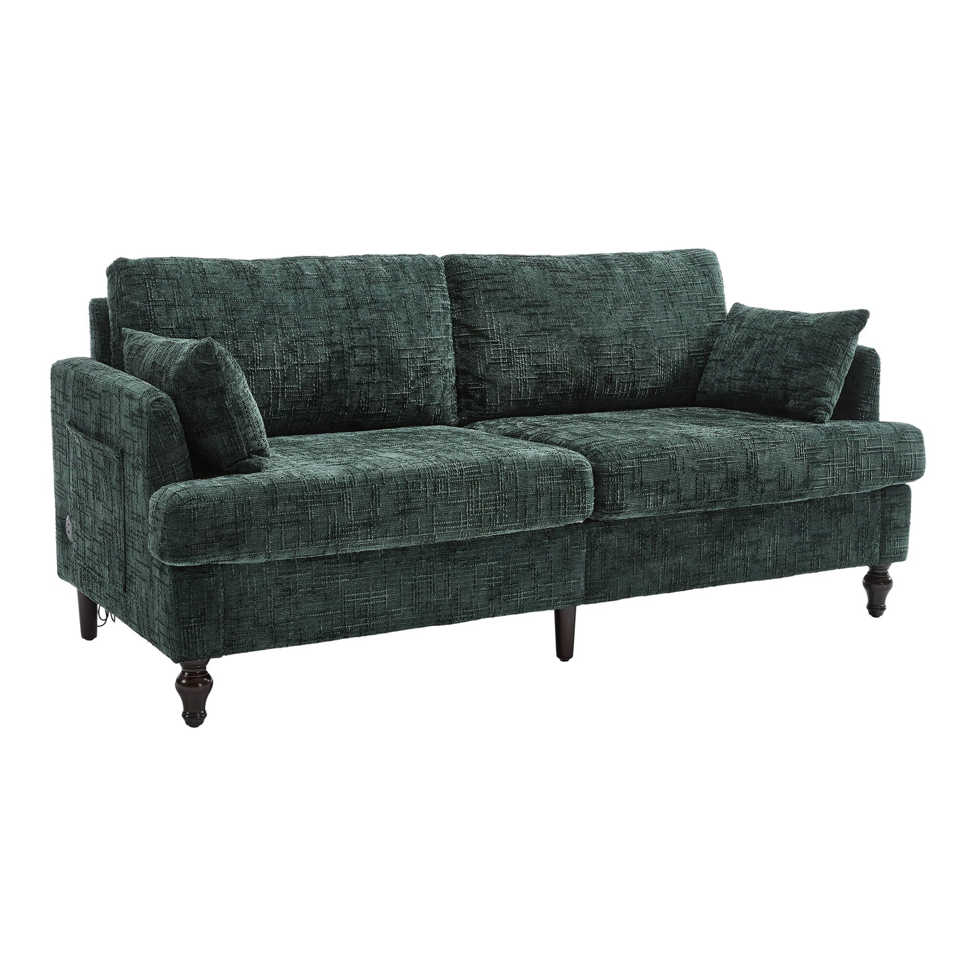 2 Seater Sofa With LED Light, USB Charging Port, And Storage Bag - Image 4