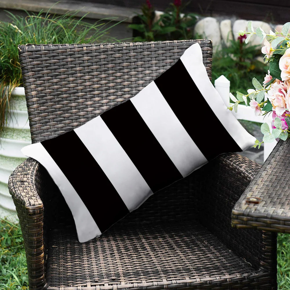2 size options Stripes/Waving Outdoor Waterproof Pillow (With Insert) waterproof outdoor throw pillow, great for your outdoor furniture - Image 29