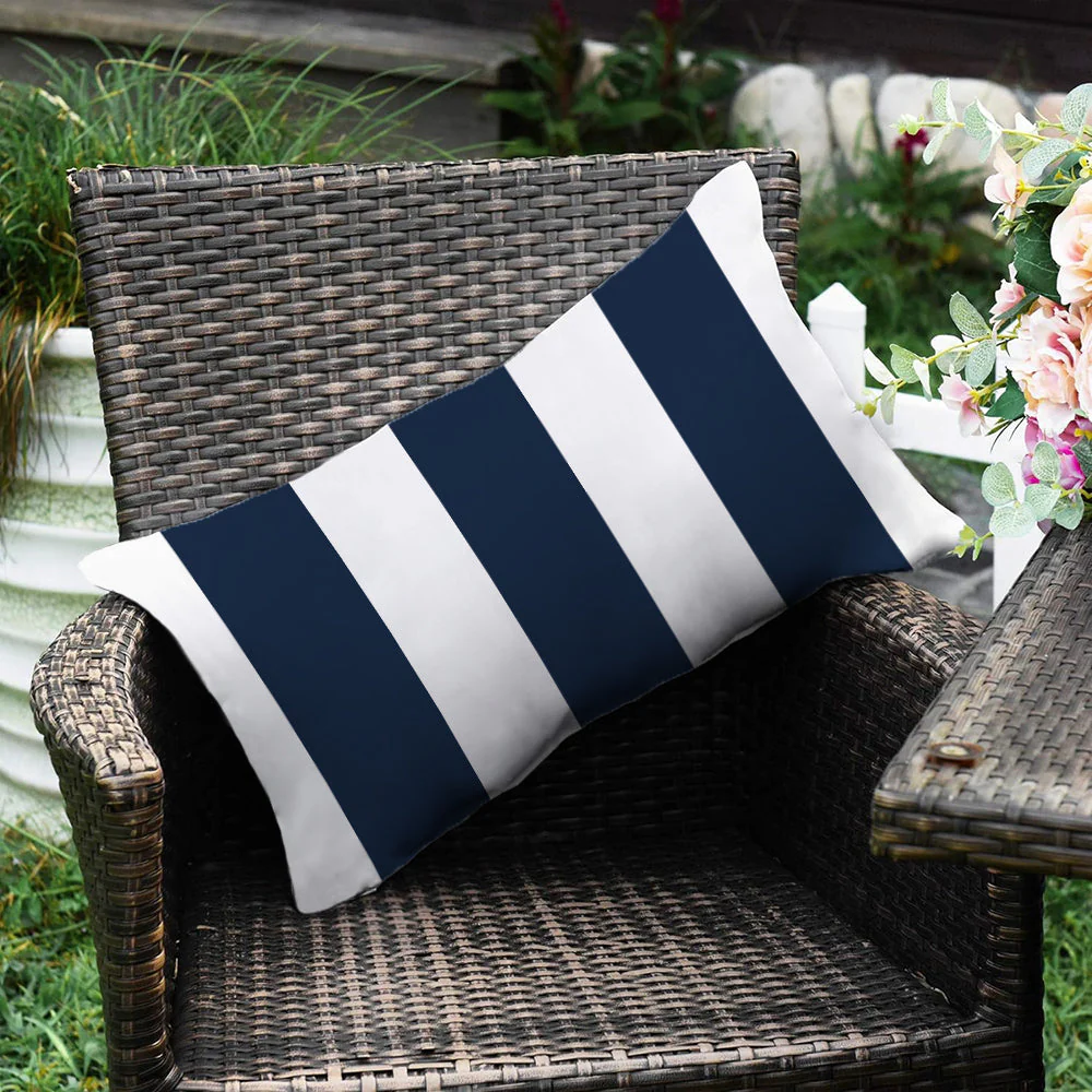 2 size options Stripes/Waving Outdoor Waterproof Pillow (With Insert) waterproof outdoor throw pillow, great for your outdoor furniture - Image 30