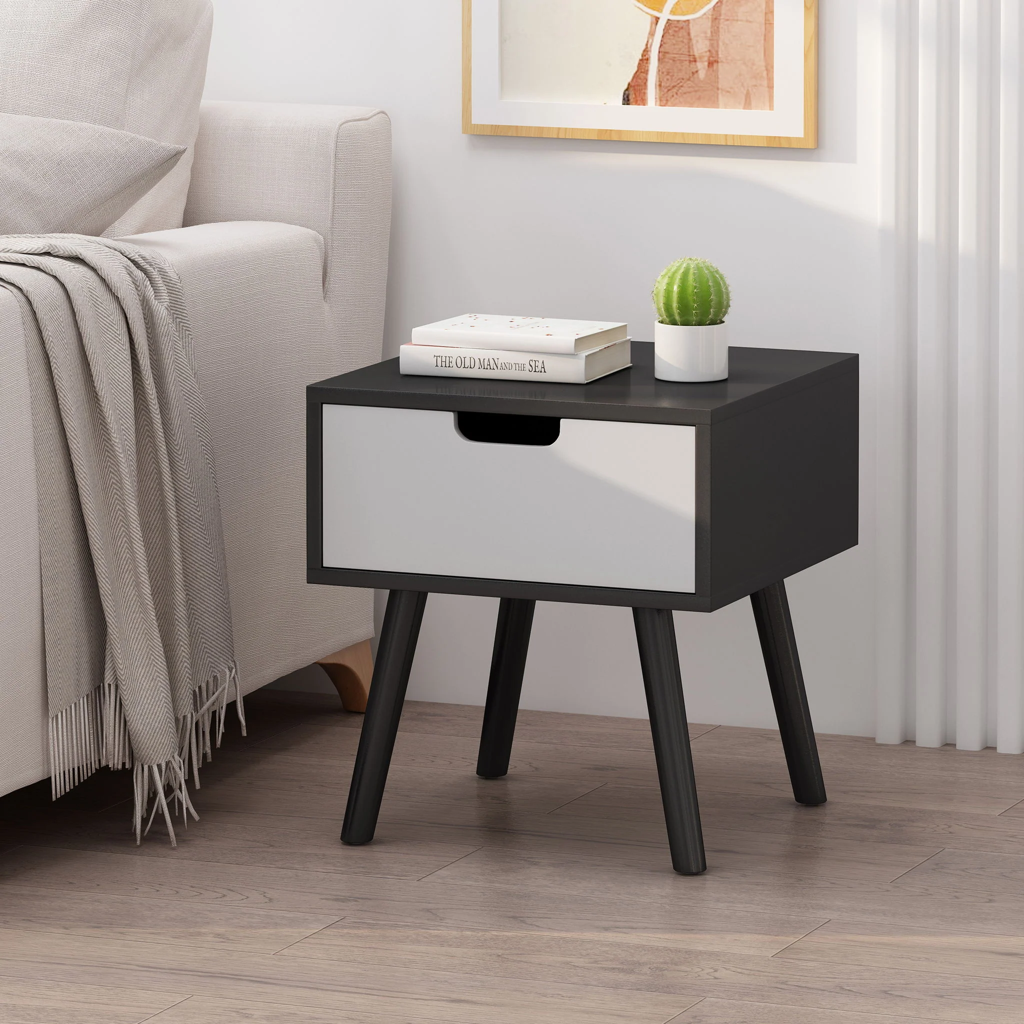 2 Toned Particle Board End Table - Image 2