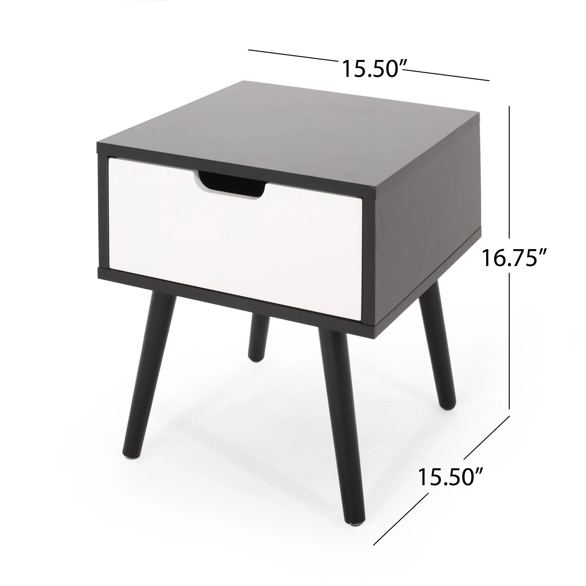 2 Toned Particle Board End Table - Image 4
