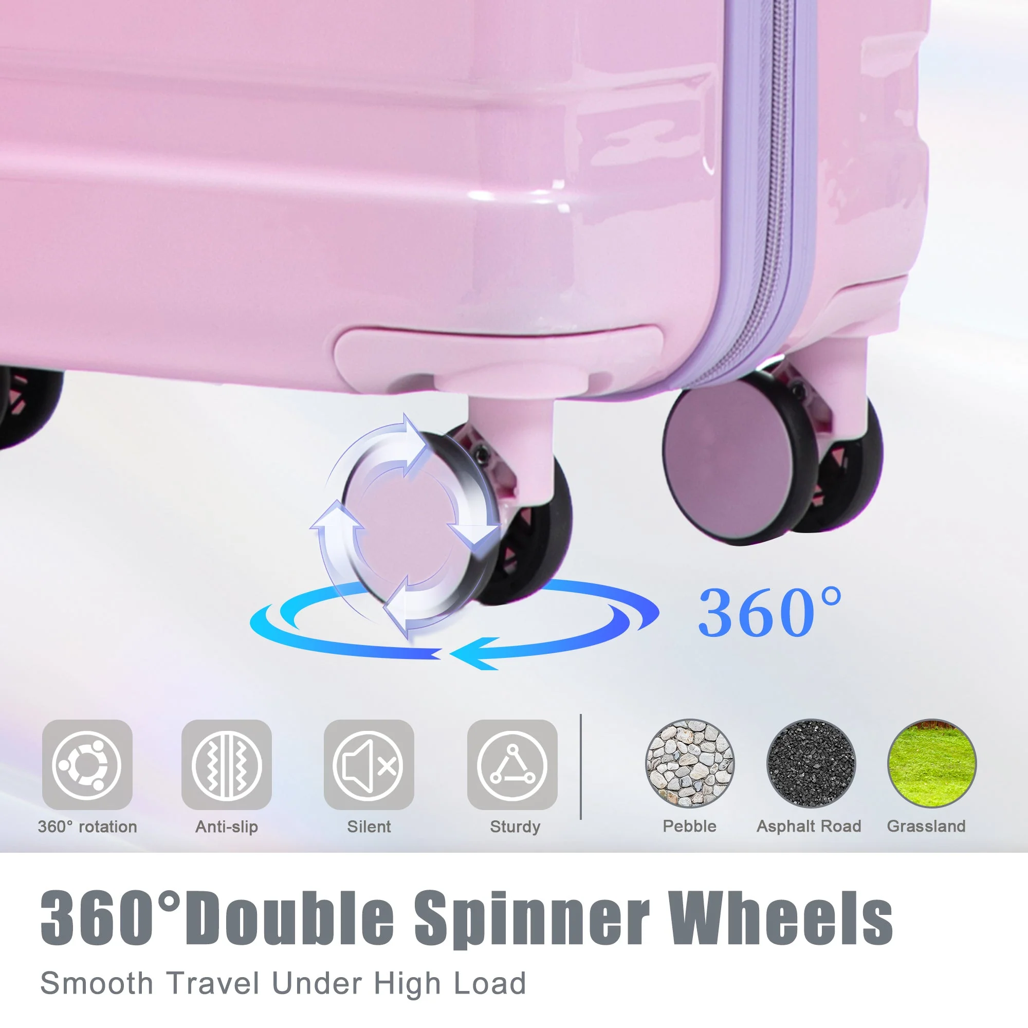 20'/24'/28' 3-Piece PC Spinner Wheel Luggage Set - Image 7