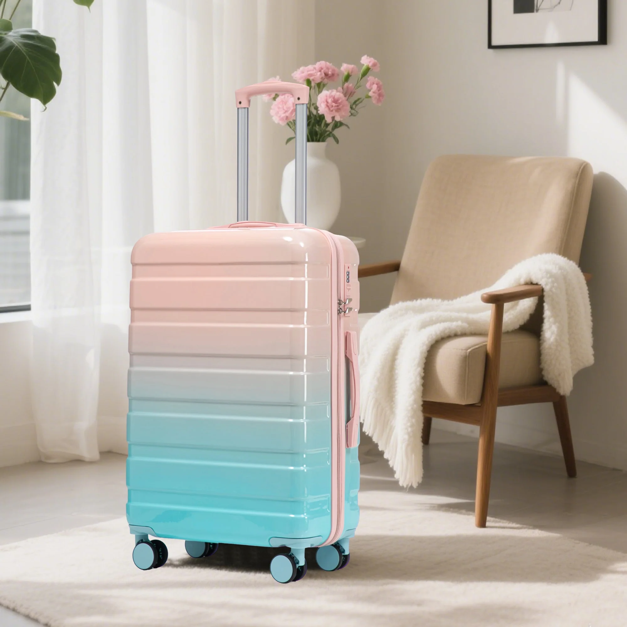 20'/24'/28' 3-Piece PC Spinner Wheel Luggage Set with Combination Lock - Image 11
