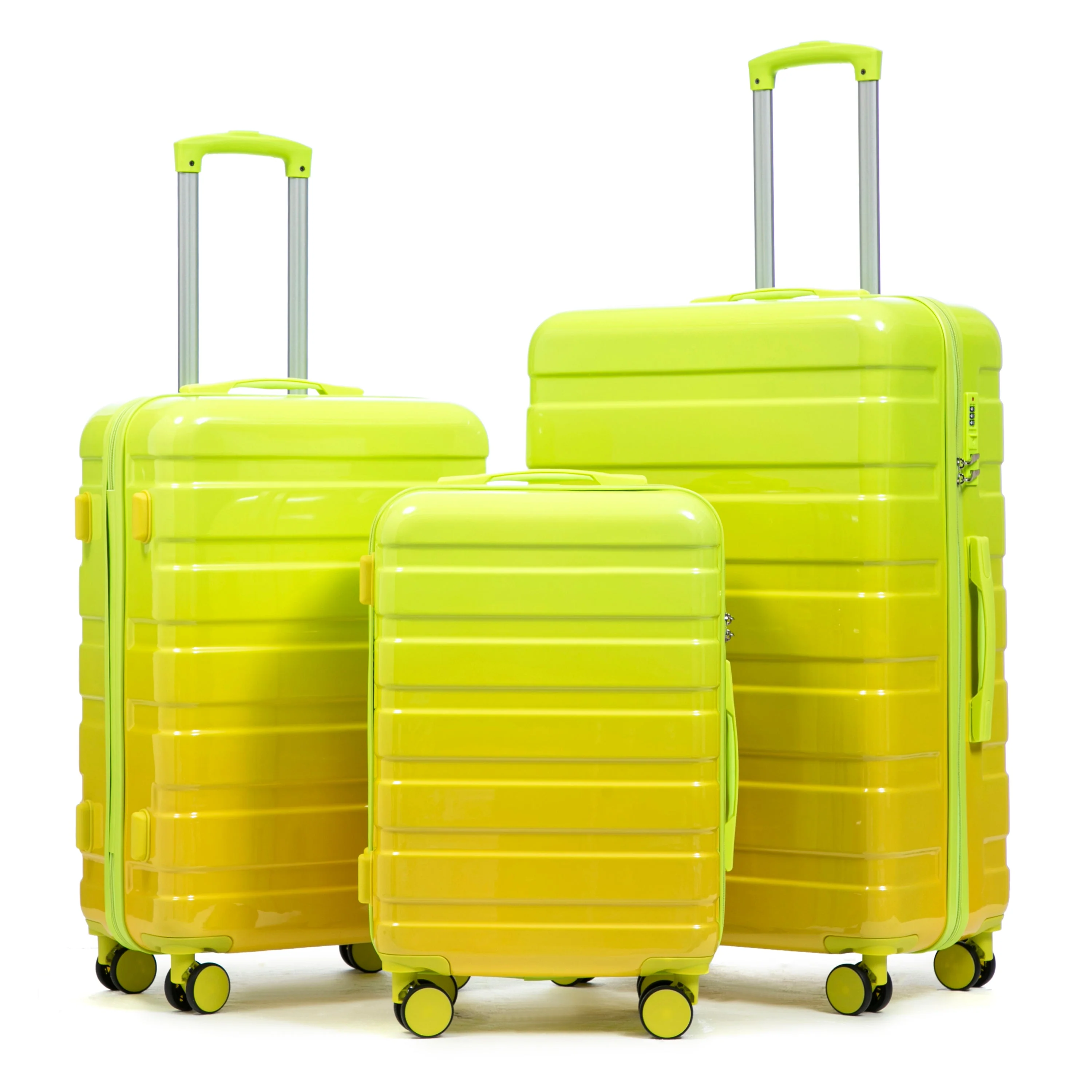 20'/24'/28' 3-Piece PC Spinner Wheel Luggage Set (Yellow+Green) - Image 20
