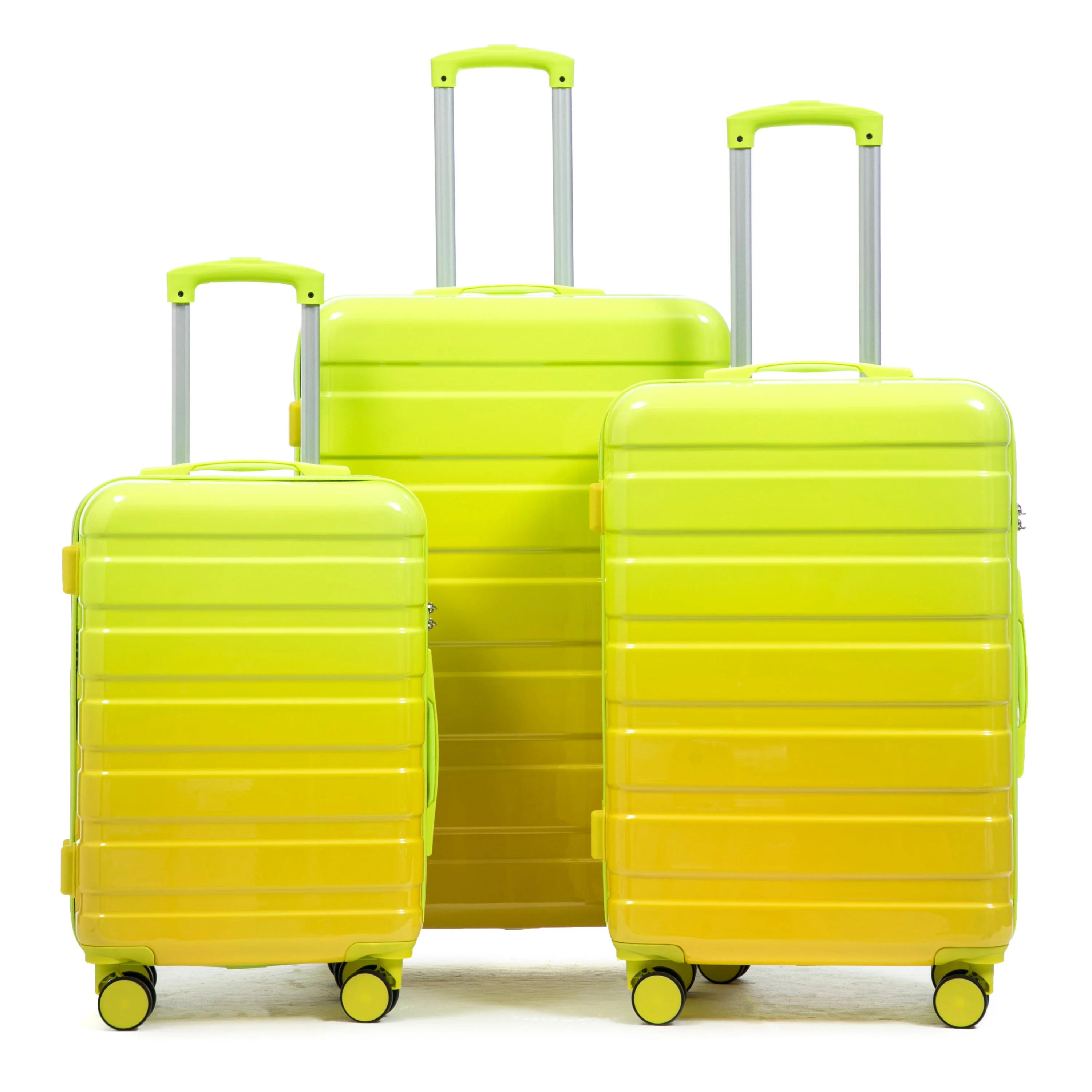 20'/24'/28' 3-Piece PC Spinner Wheel Luggage Set (Yellow+Green) - Image 21