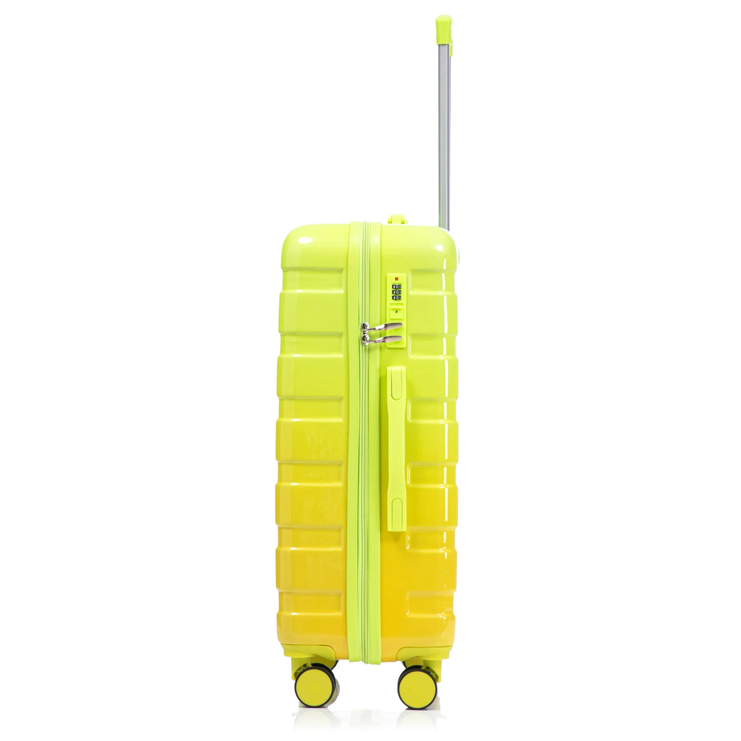 20'/24'/28' 3-Piece PC Spinner Wheel Luggage Set (Yellow+Green) - Image 25