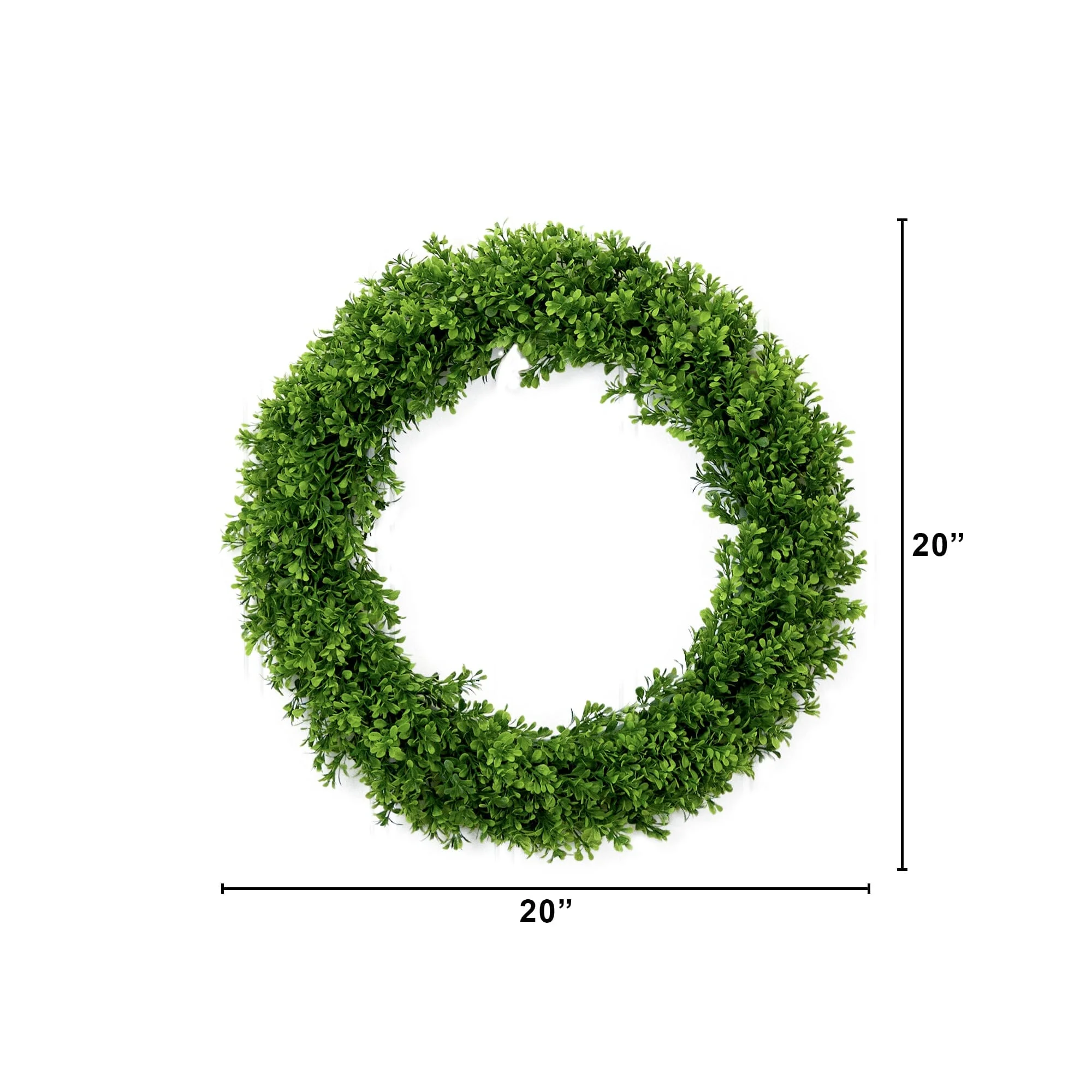 20” Artificial Boxwood Wreath - Image 3
